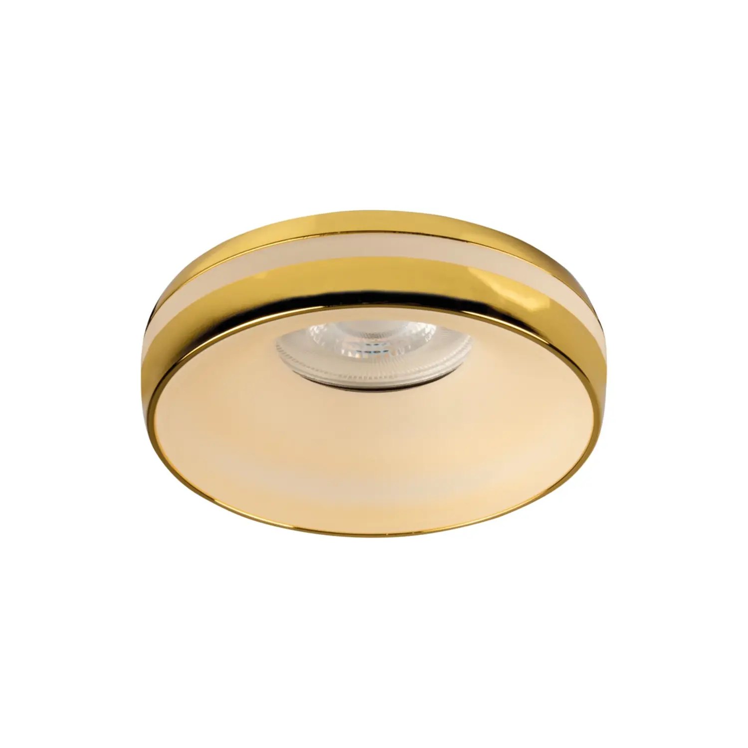 immagine del prodotto porta faretto incasso eliceo decorativo 230v gu10 oro tondo