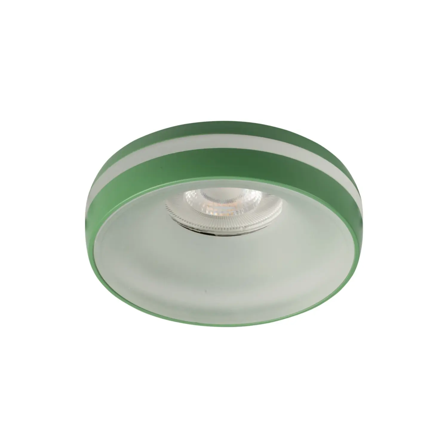 immagine del prodotto porta faretto incasso eliceo decorativo 230v gu10 verde tondo