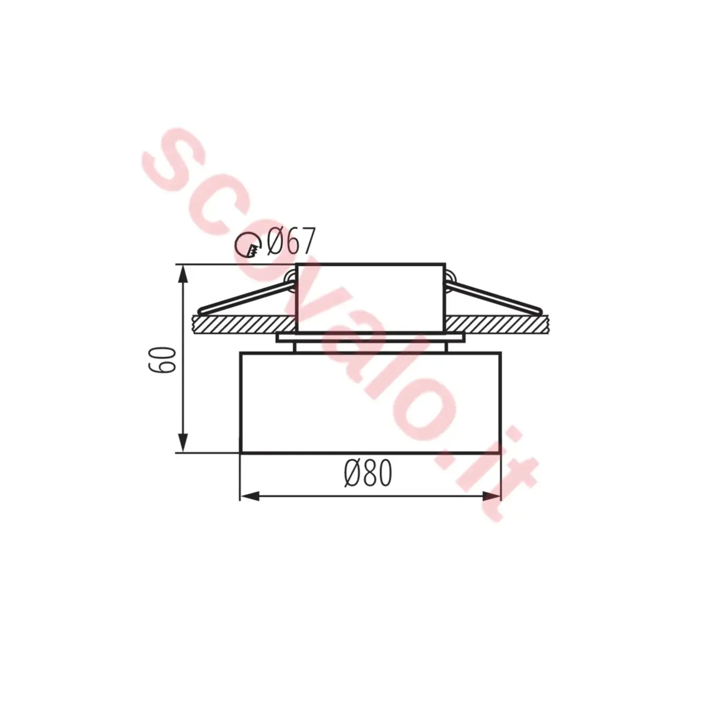 immagine porta faretto incasso govik decorativo 230v gu10 nero