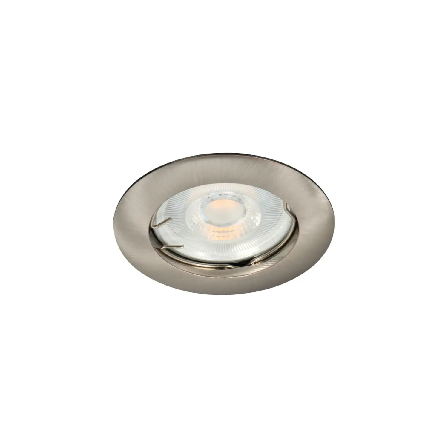 variante gx5,3 - cromo satinato - fisso - foro 60 mm - tondo
