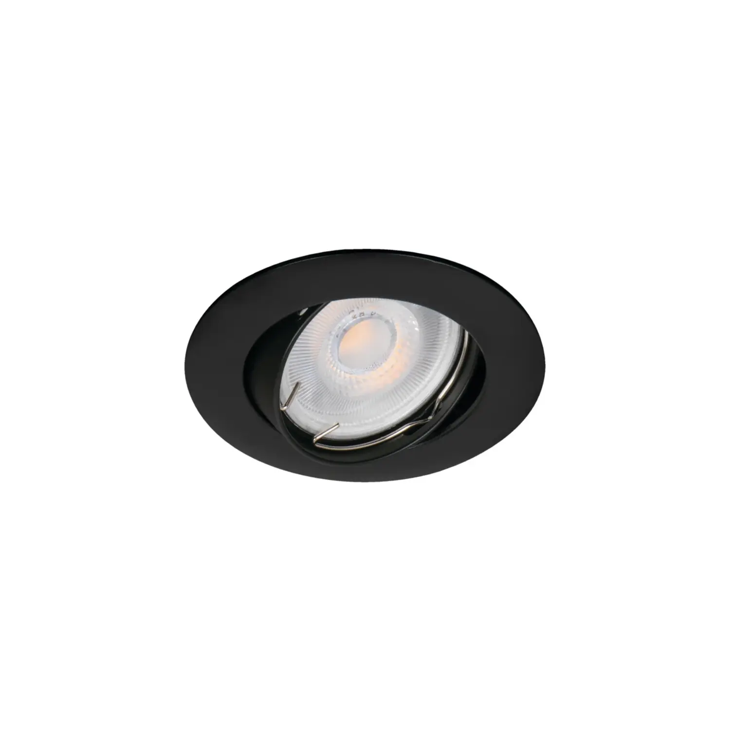 variante gx5,3 - nero - orientabile - foro 75 mm - tondo