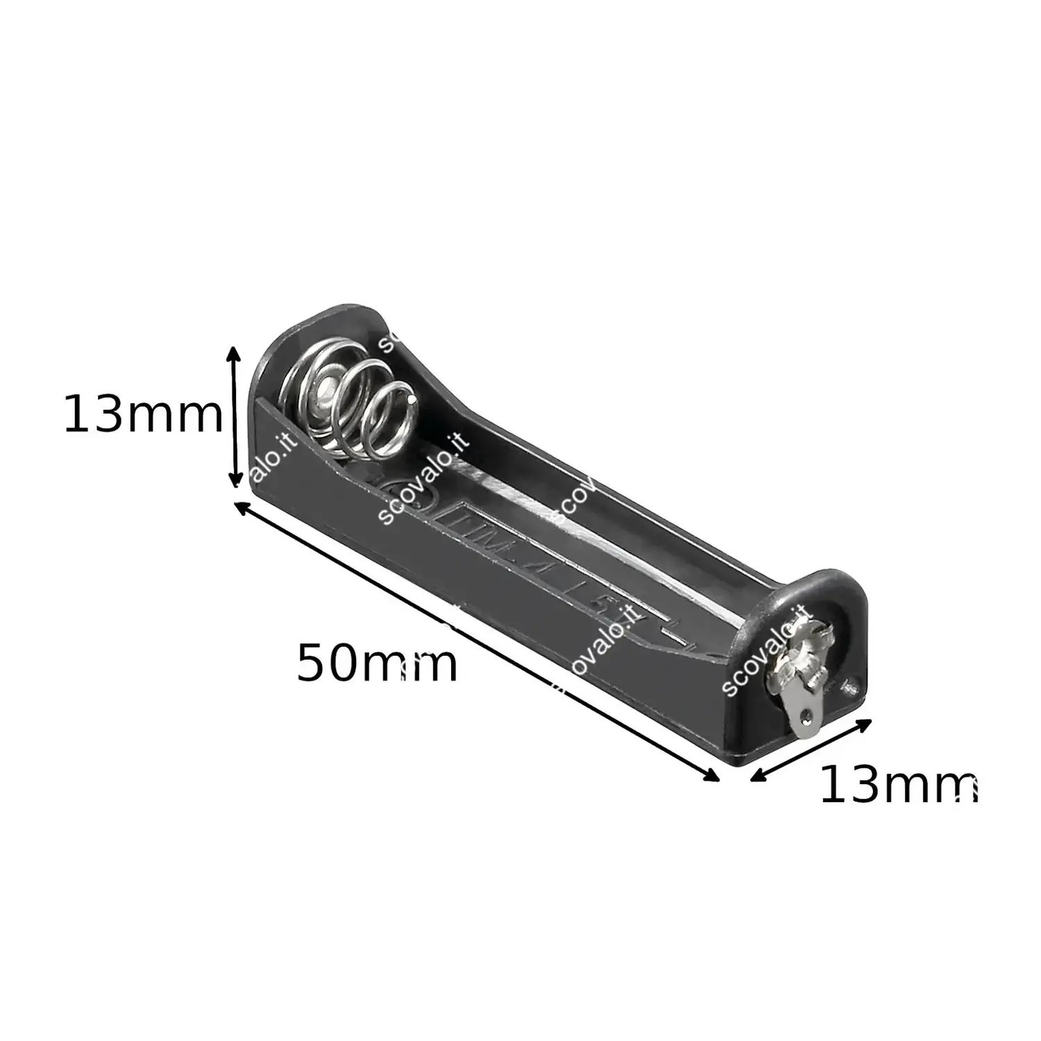 immagine portabatteria per 1 batteria mini stilo (aaa) con collegamento a saldare