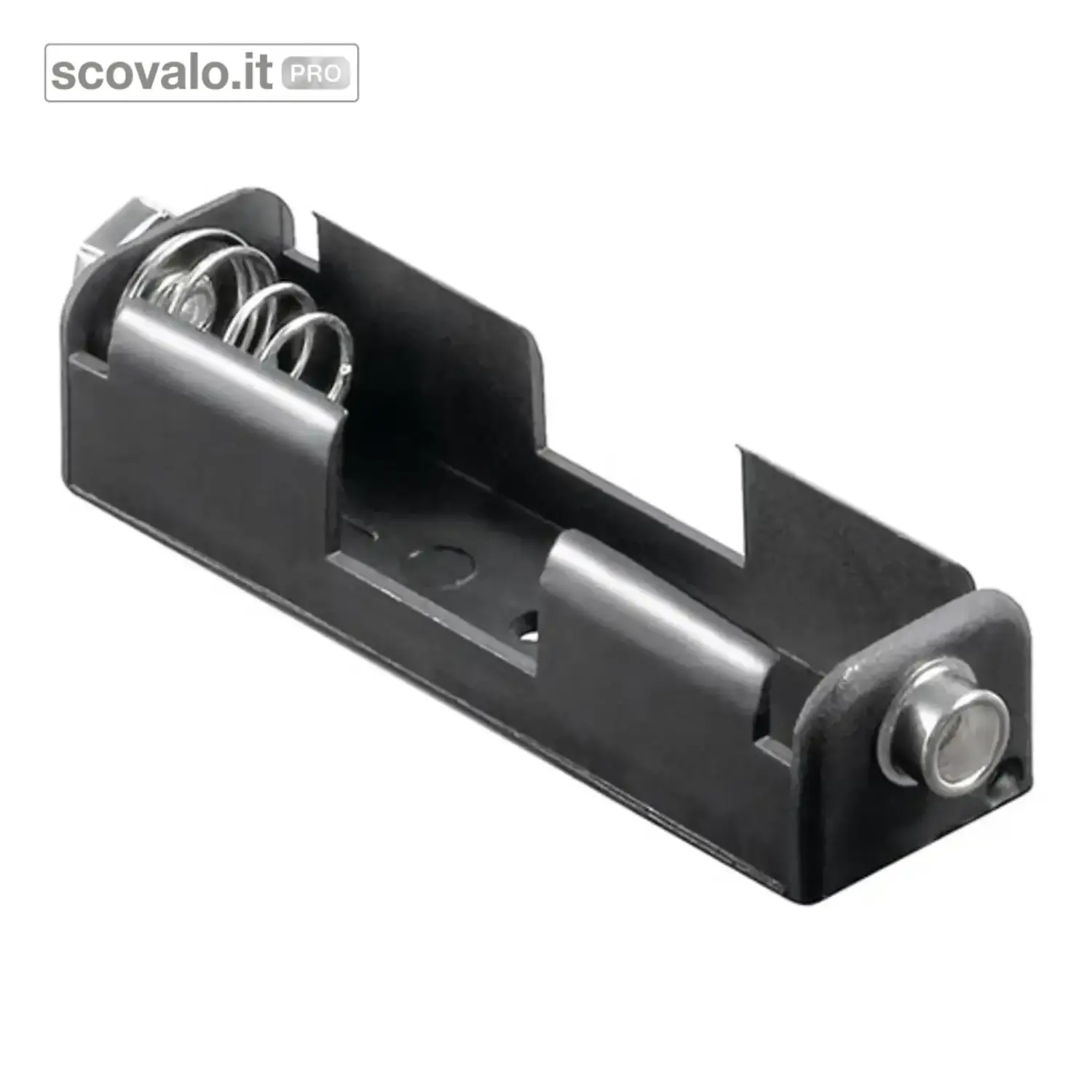 immagine del prodotto Portabatteria 1x Stilo AA Connessione a Pressione Box Nero Plastica