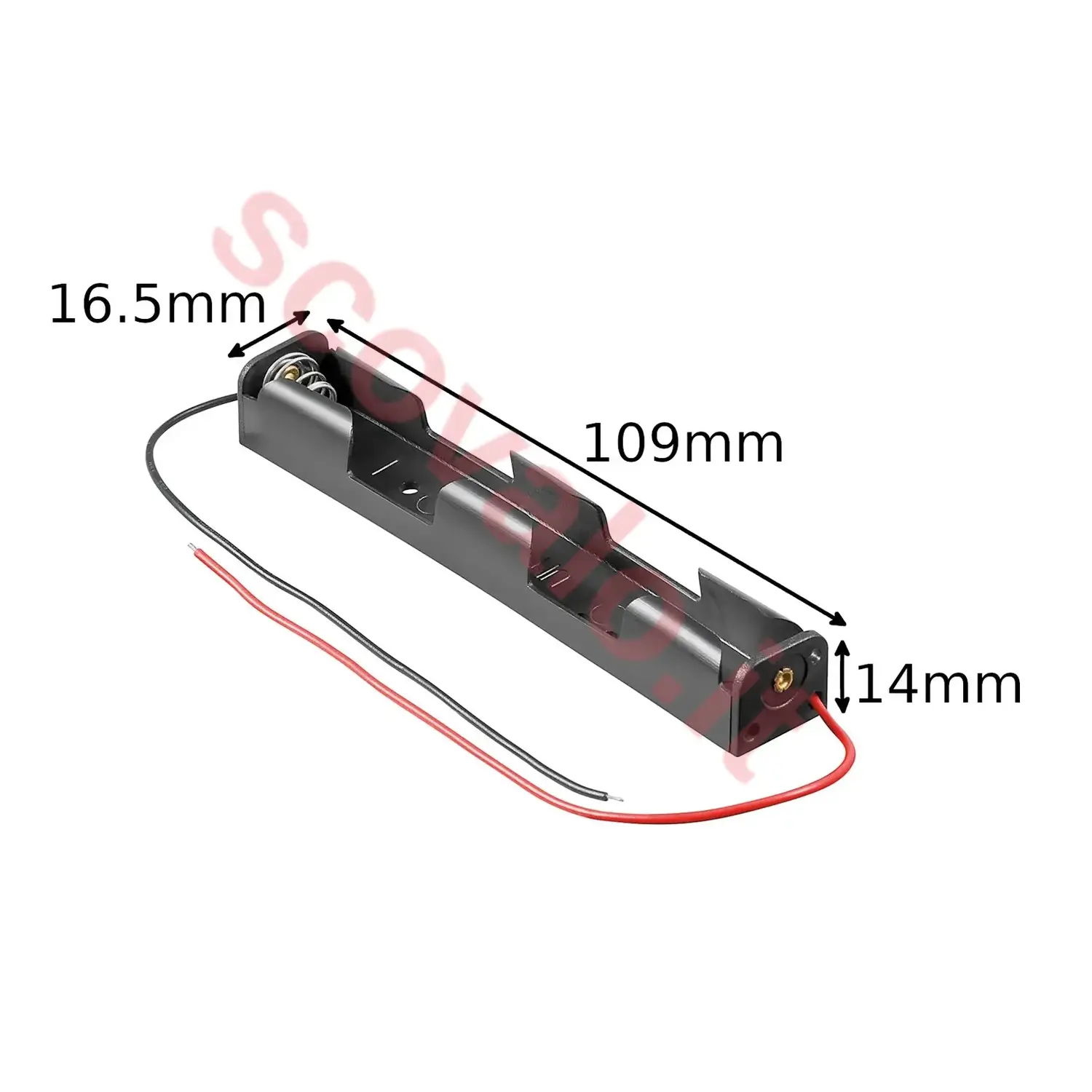 immagine portabatterie per 2 batterie stilo (aa) collegamento a filo