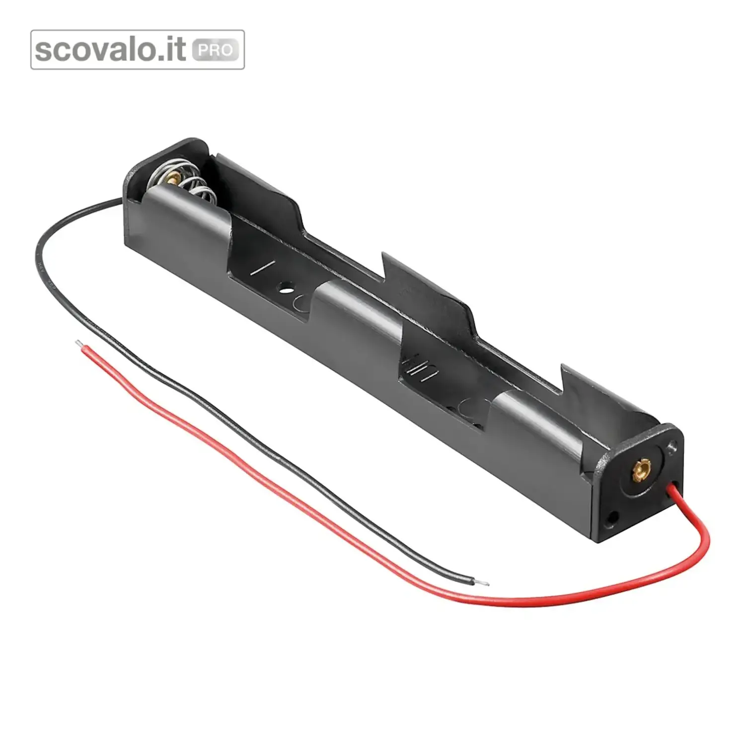 immagine del prodotto Portabatterie 2x AA Stilo Mignon con Cavo 150mm Collegamento a Filo