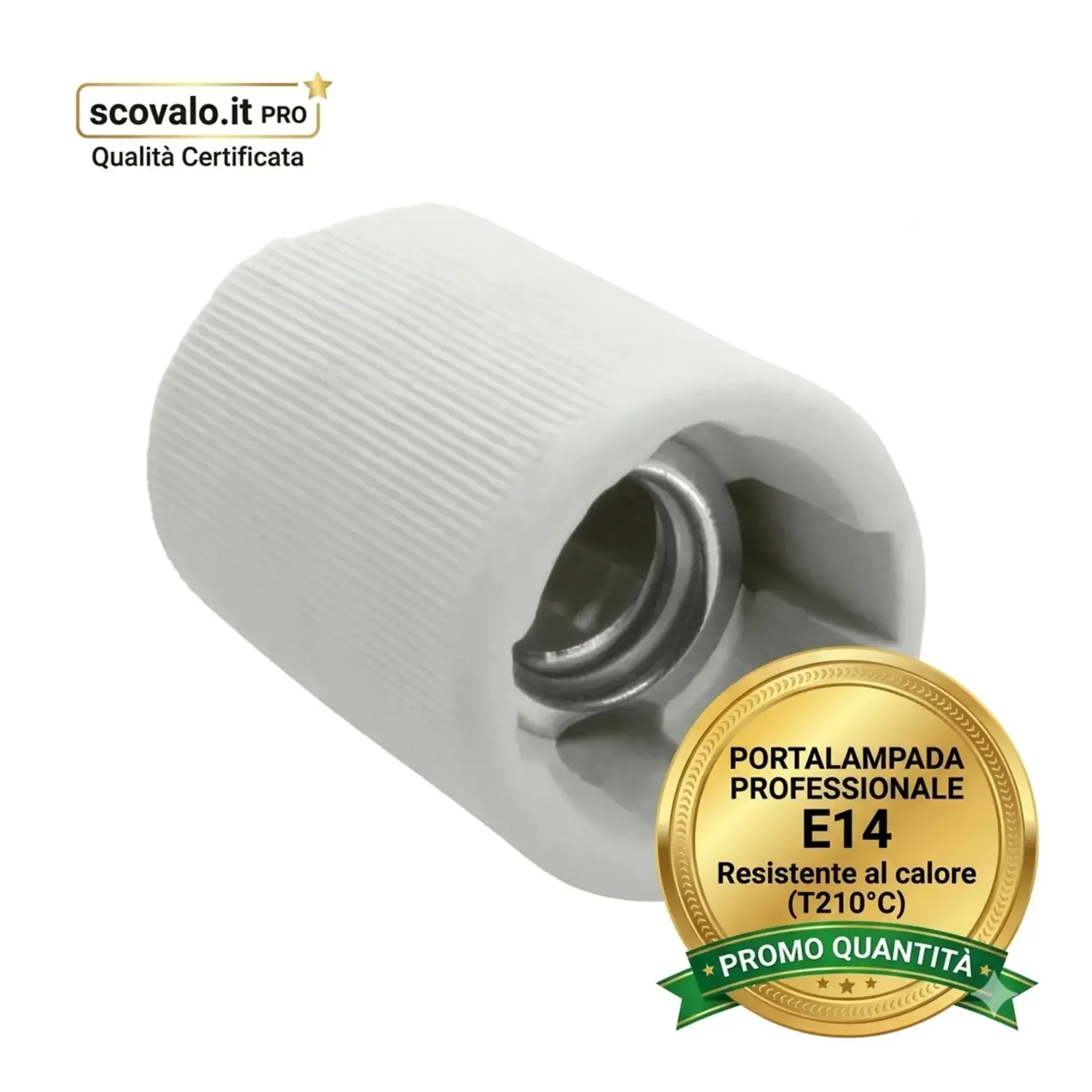 immagine del prodotto portalampada ceramica attacco piccolo e14