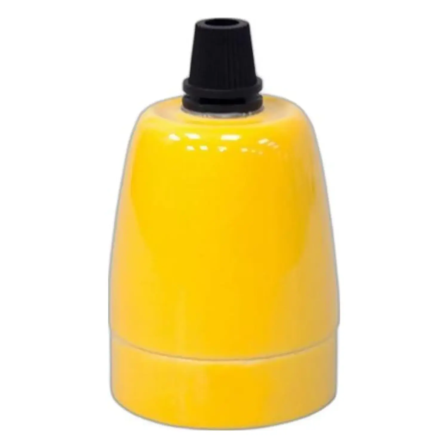 immagine del prodotto portalampada in porcellana porta lampadina colorato e27 giallo