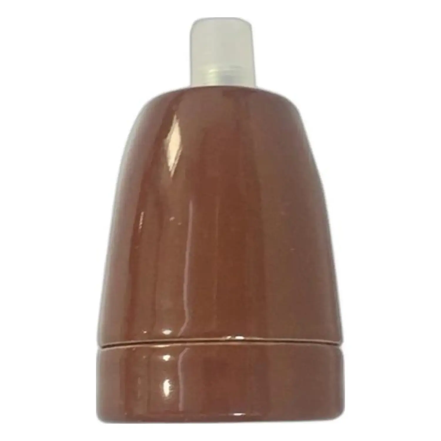 immagine del prodotto portalampada in porcellana porta lampadina colorato e27 marrone