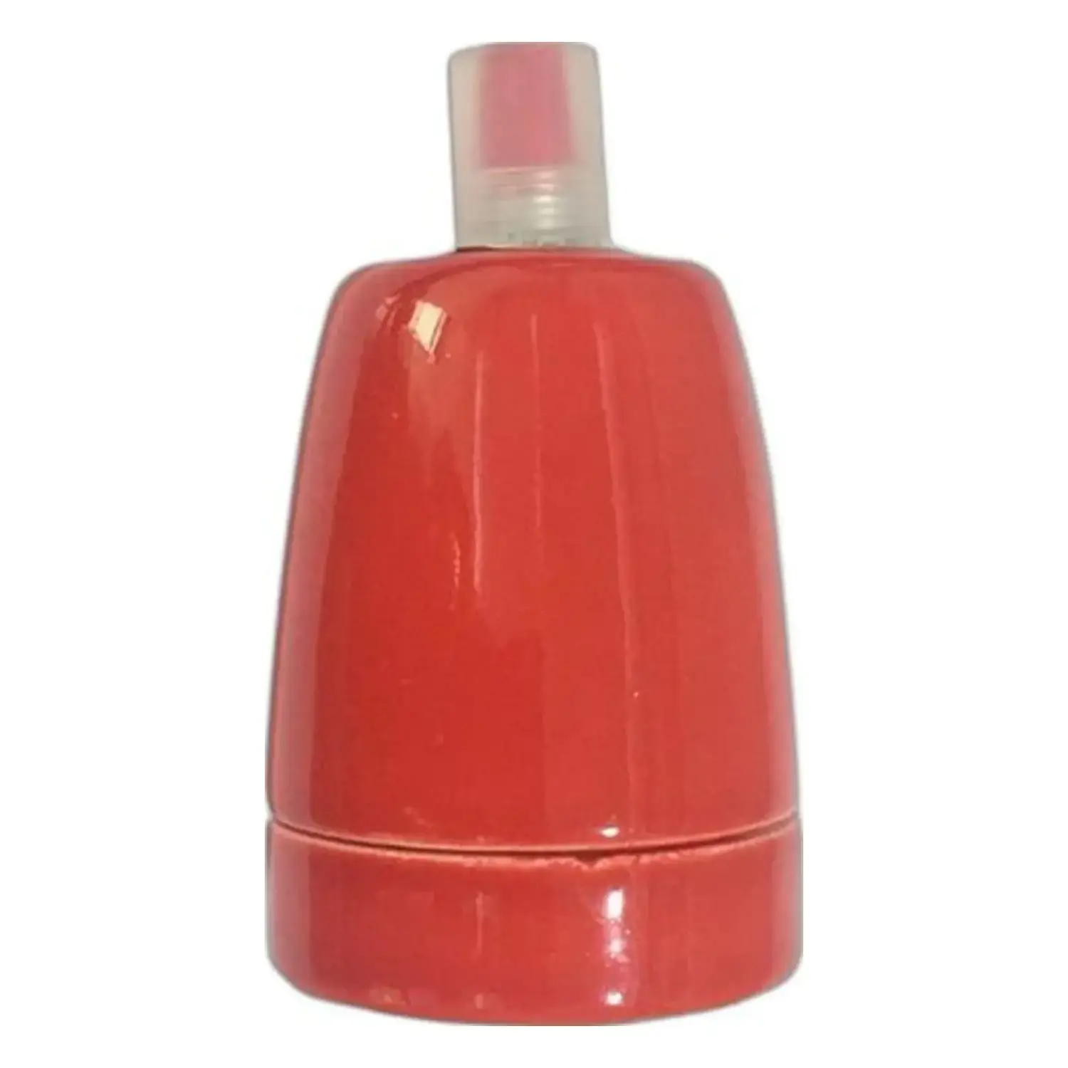 immagine del prodotto portalampada in porcellana porta lampadina colorato e27 rosso