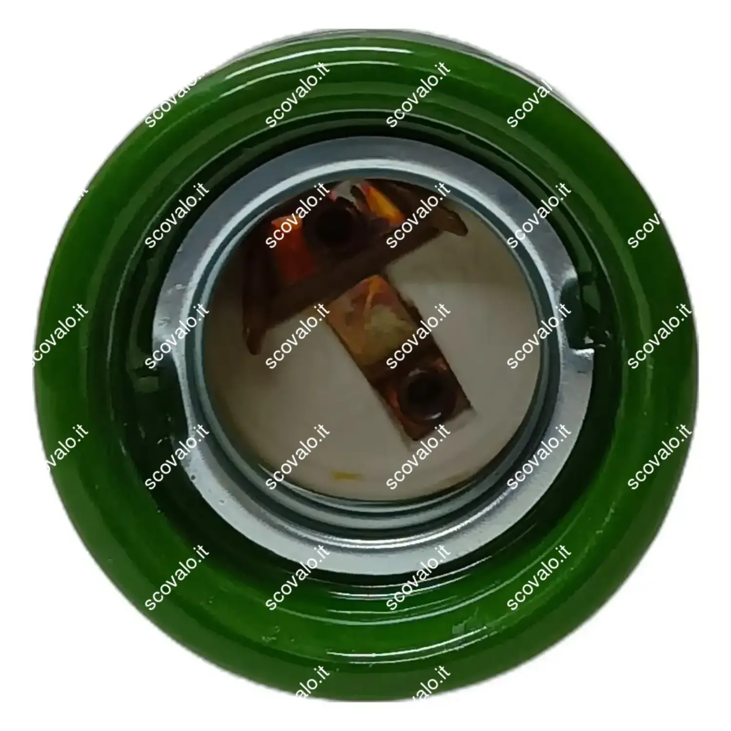 immagine portalampada in porcellana porta lampadina colorato e27 verde