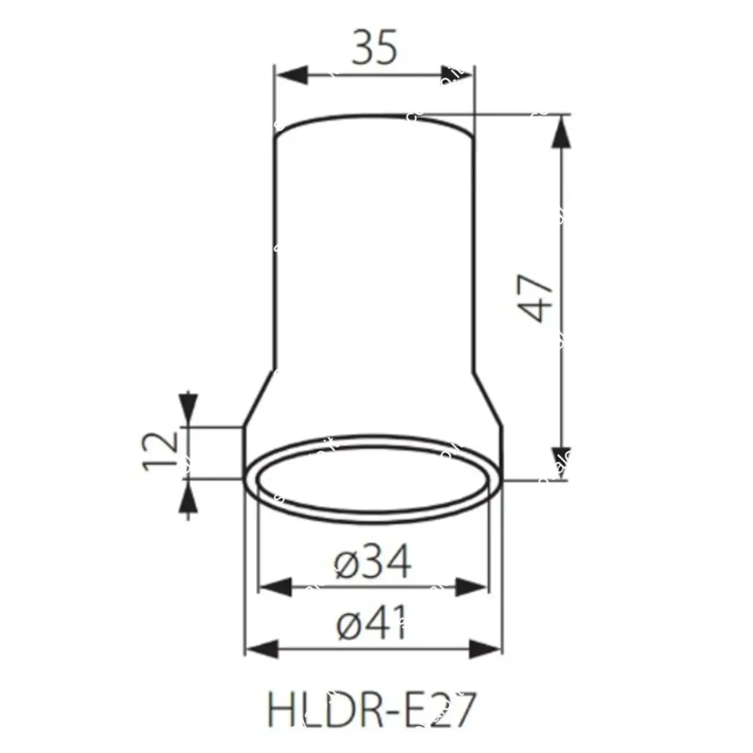 immagine portalampada in ceramica porta lampadina e27