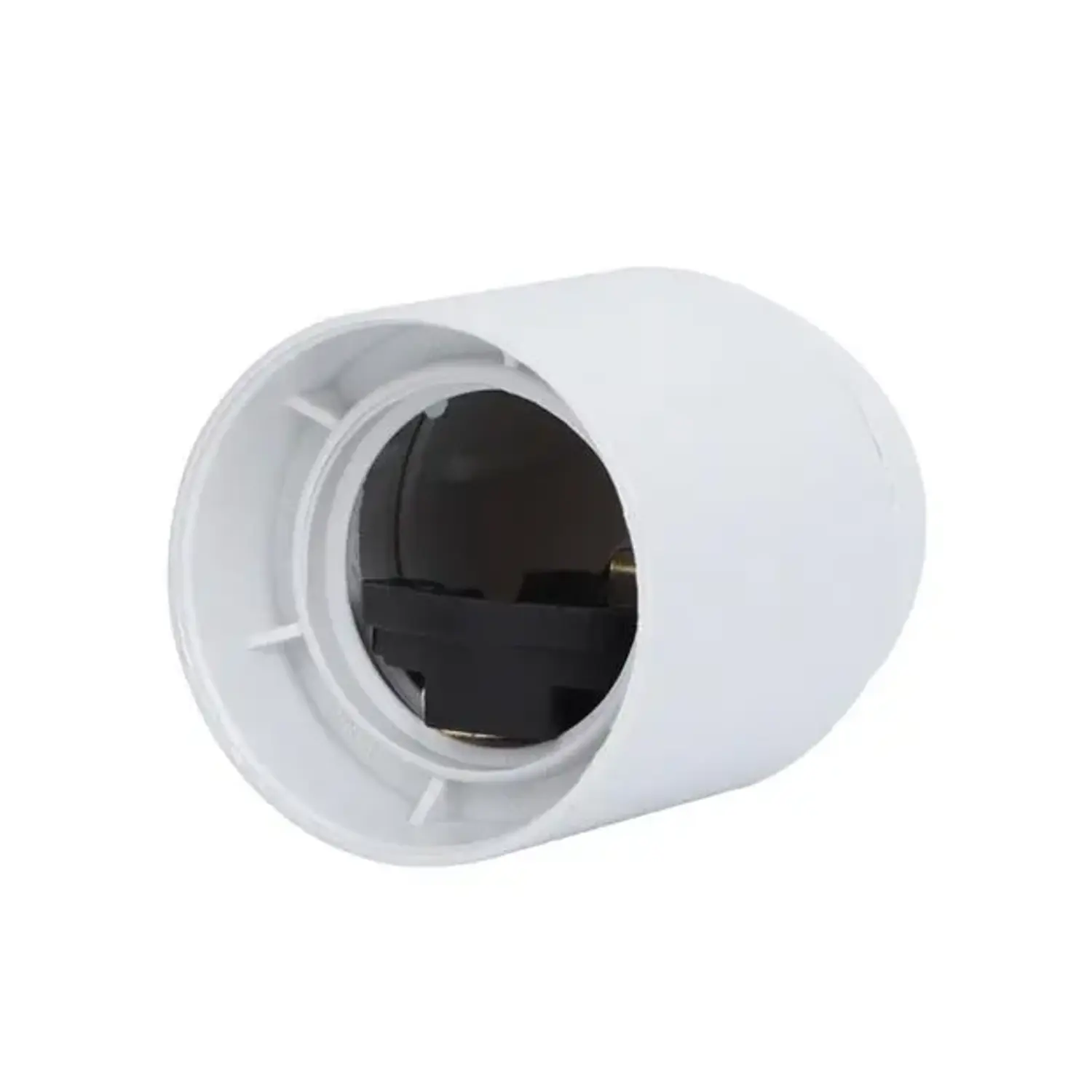 immagine portalampada porta lampadina plastica e27 bianco