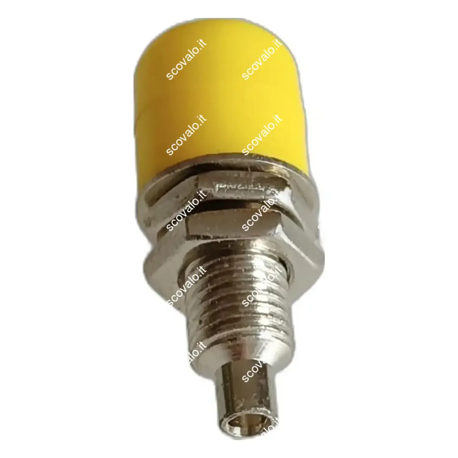 immagine presa a banana filettata 4 mm da pannello con 2 dadi giallo