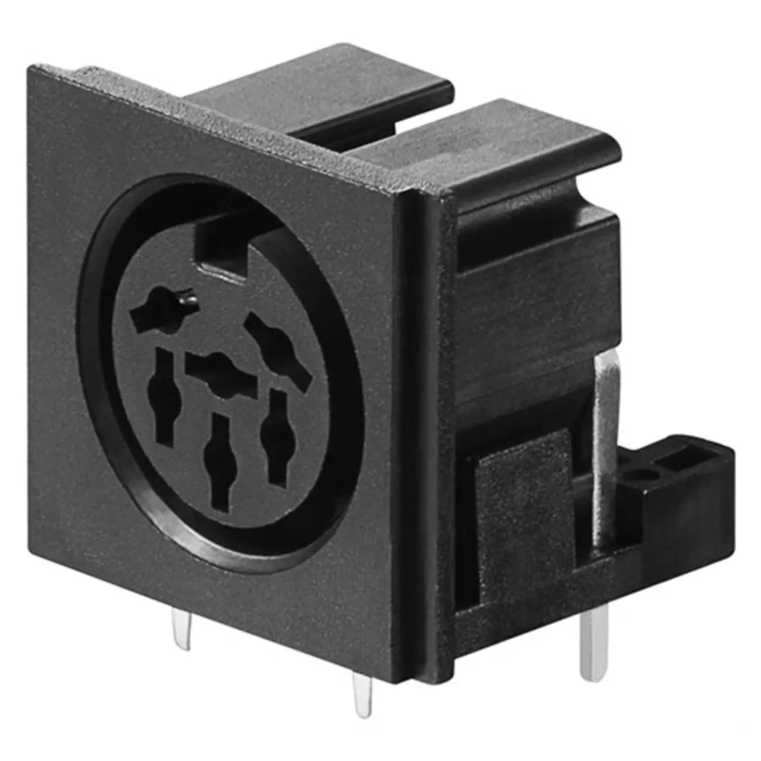 immagine del prodotto presa din 6 pin connessioni print 90 gradi da pcb nero wnt 11185
