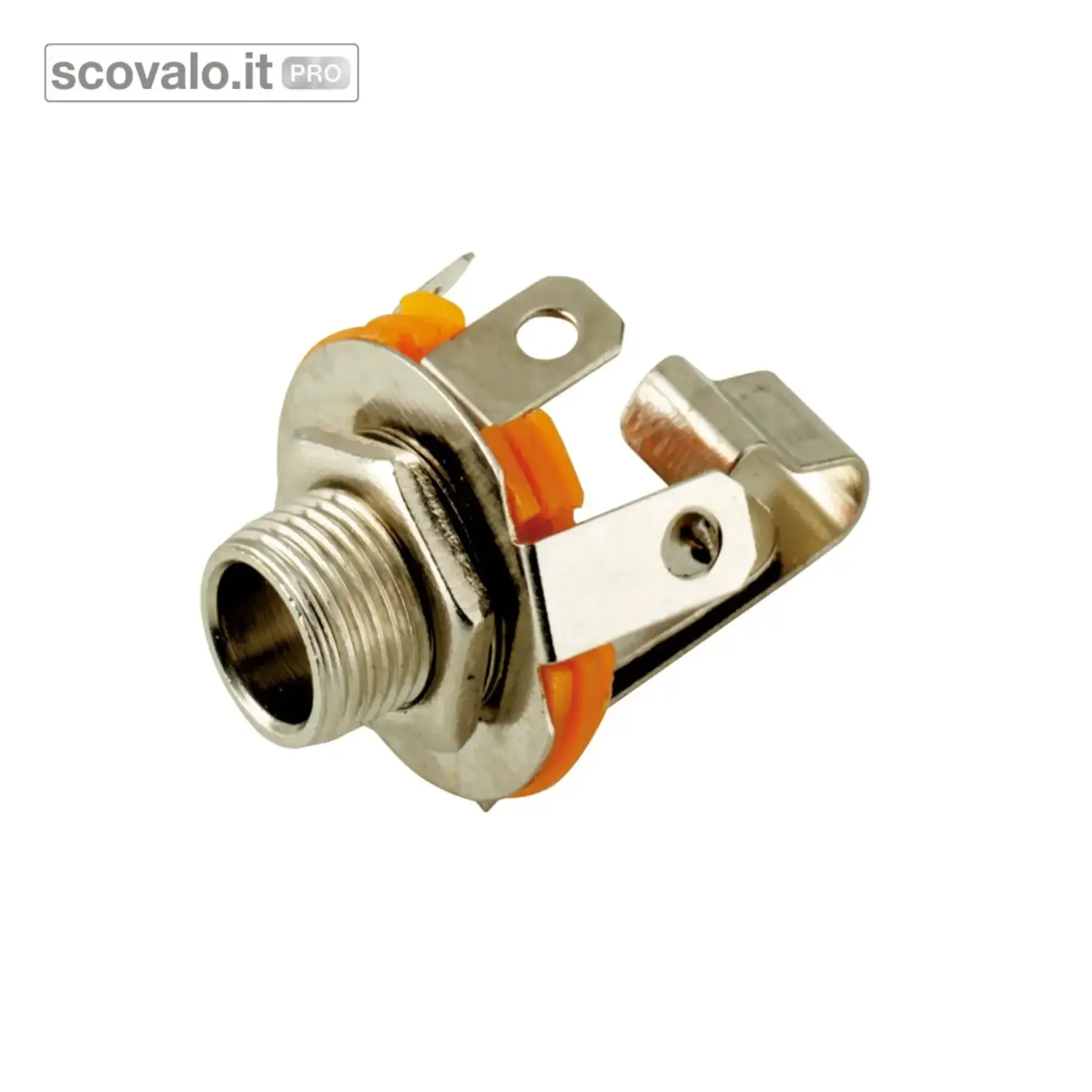 immagine del prodotto Presa Jack Mono 6.35mm da Pannello con Interruttore a Contatto Metallo