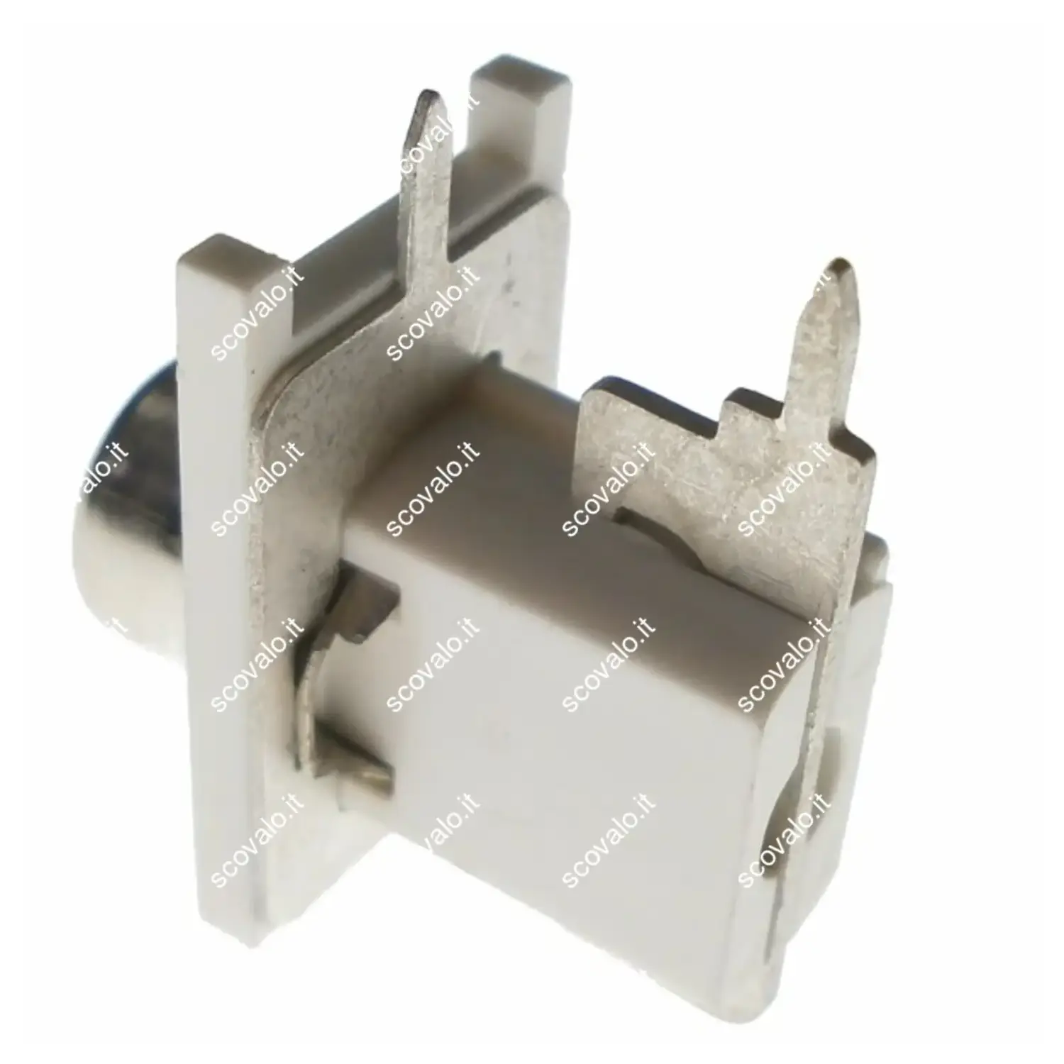 immagine presa rca bianca da circuito stampato a saldare var rcacs