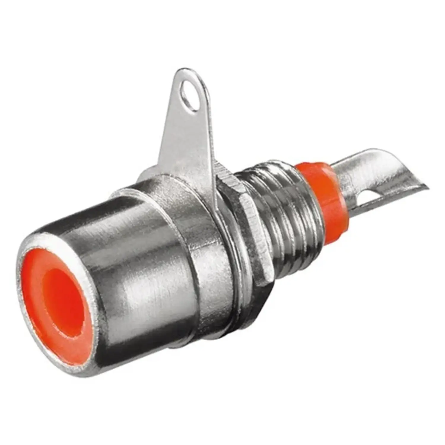 immagine del prodotto presa connettore rca metallo audio da pannello rosso