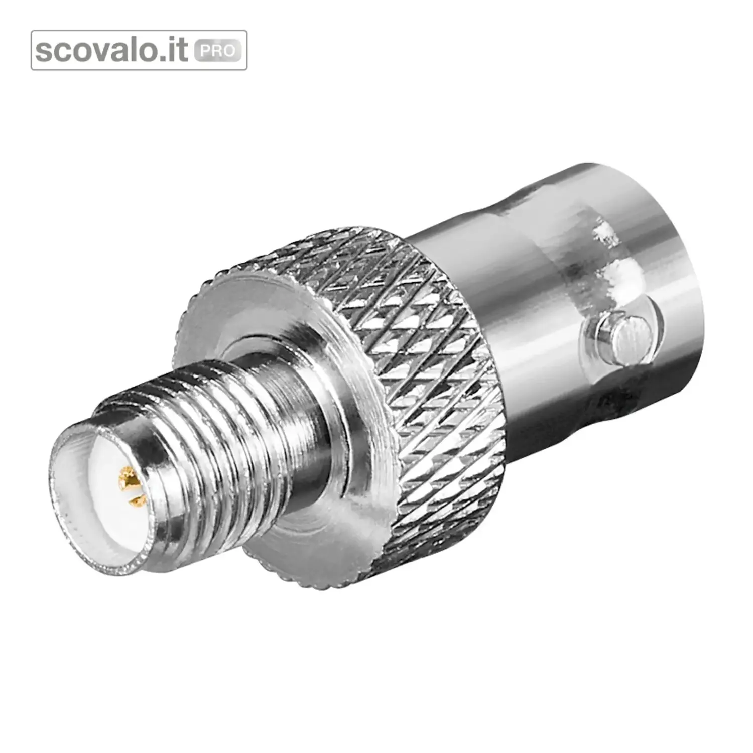 immagine del prodotto Adattatore SMA a BNC con contatti dorati per cavo RG174/U professionale