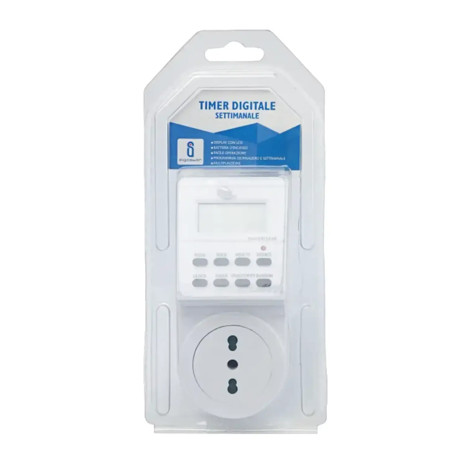 immagine Timer Digitale Presa Programmabile 16A 3680W Programmazione Settimanale