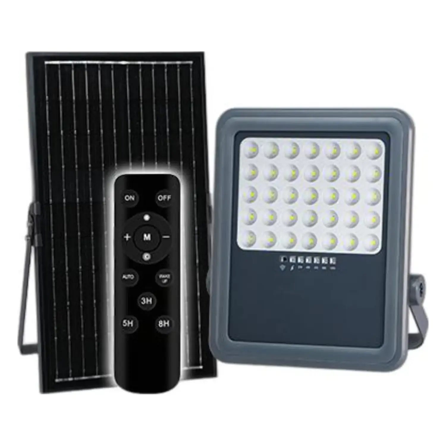 immagine proiettore solare con telecomando e crepuscolare faro 300 watt