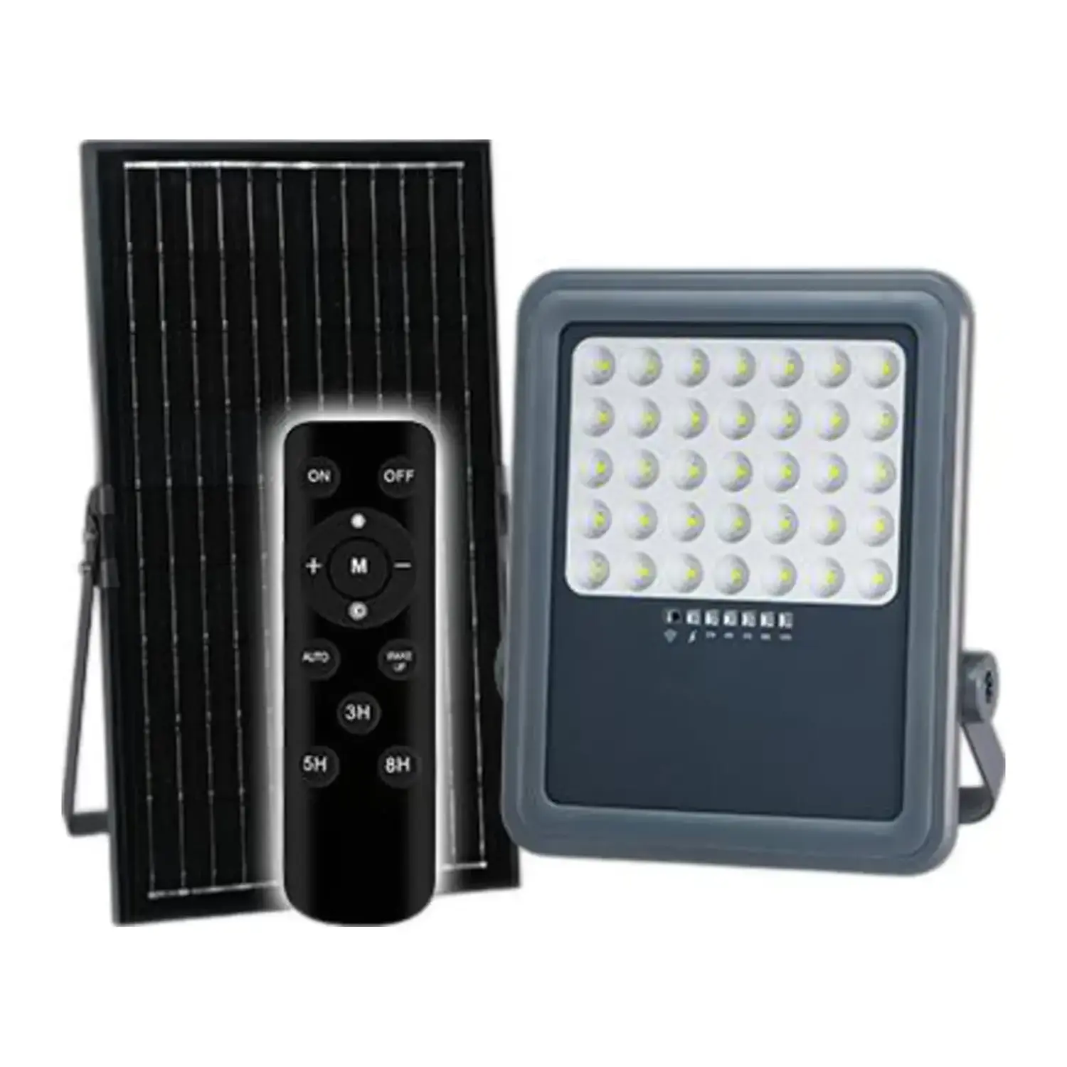 immagine del prodotto proiettore solare con telecomando e crepuscolare faro 100 watt