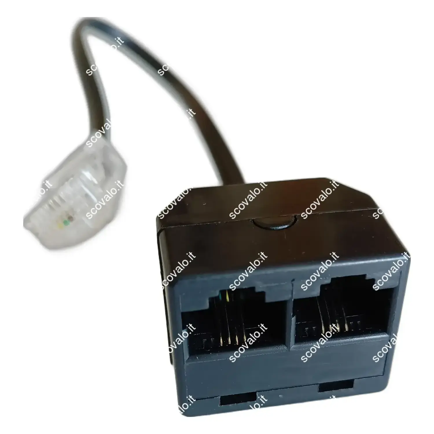 immagine prolunga sdoppiatore isdn spina e presa rj45 4c 8p 20 cm