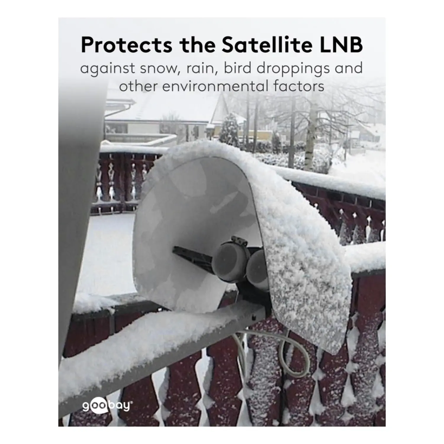 immagine Protezione LNB Parabola Trasparente contro Pioggia Neve e Grandine