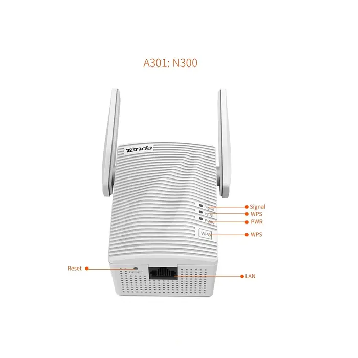 immagine range extender wireless 300mbps a muro 1porta lan tenda a301