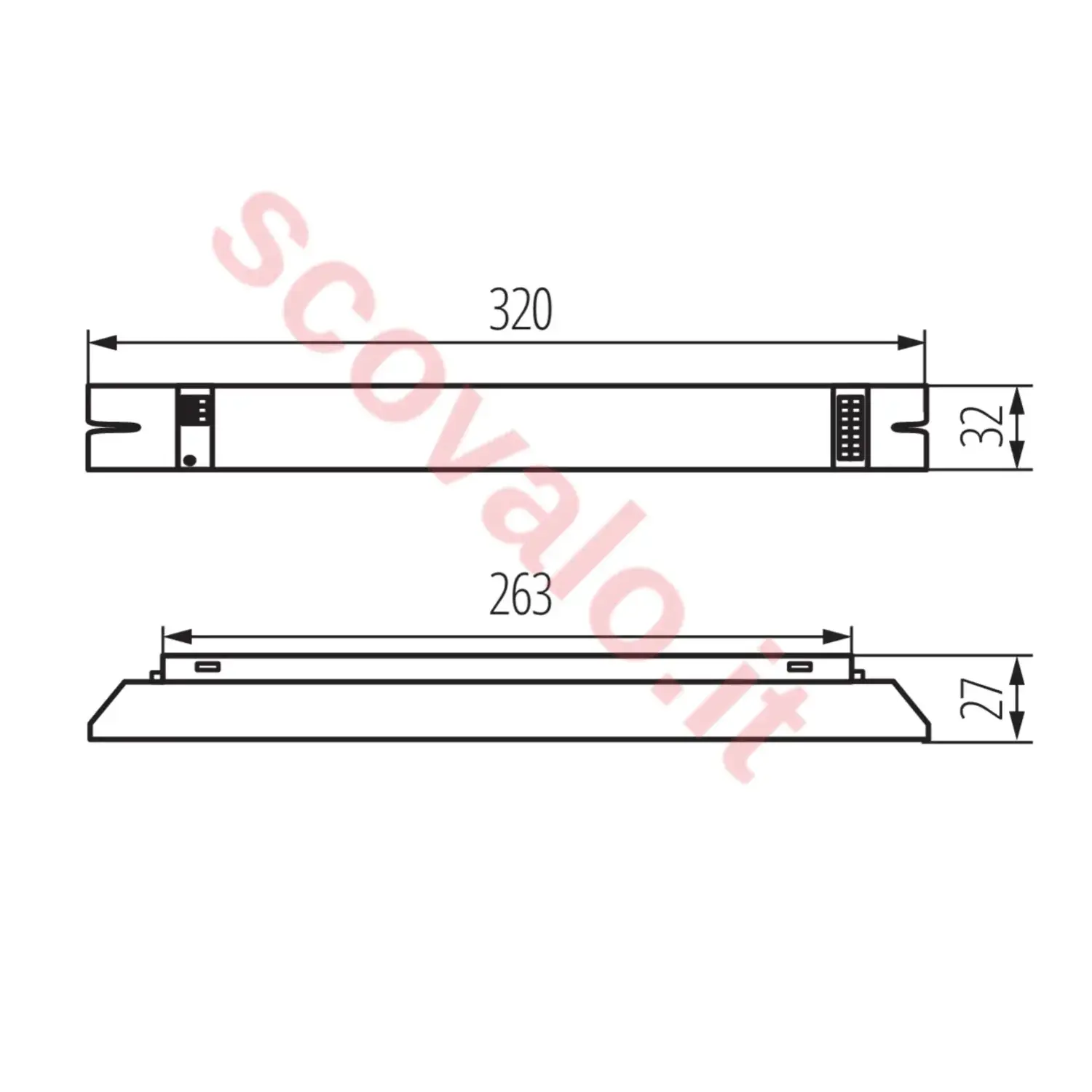 immagine reattore elettronico per lampade al neon ballast 1x58 watt