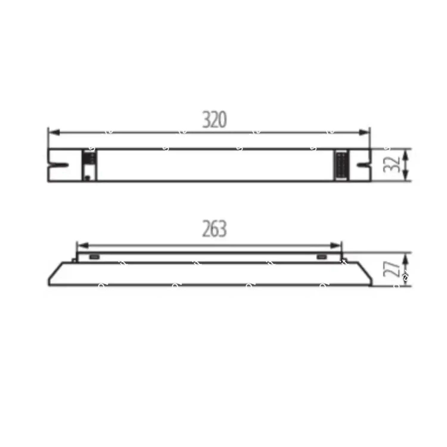 immagine reattore elettronico per lampade al neon ballast 2x36 watt