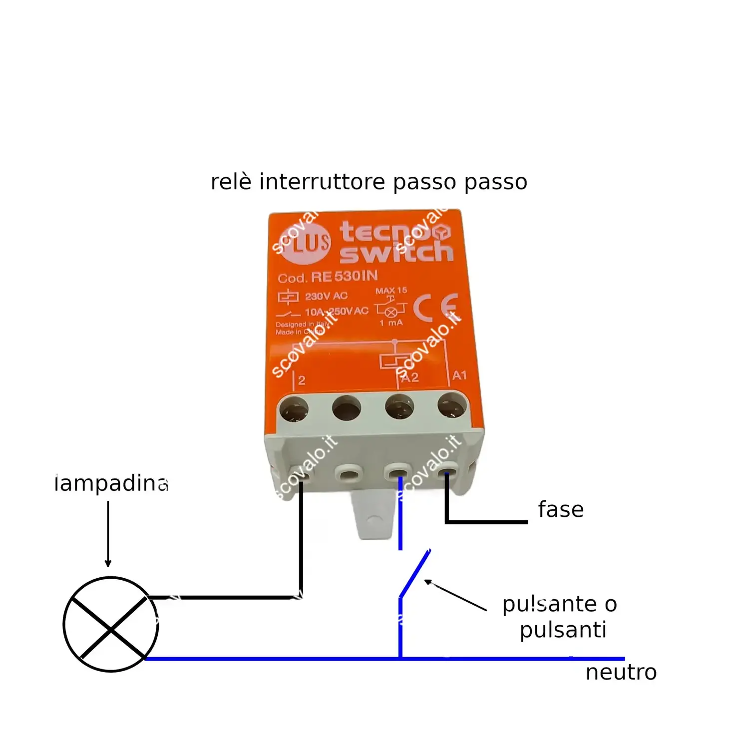 schema collegamento relè passo passo casa