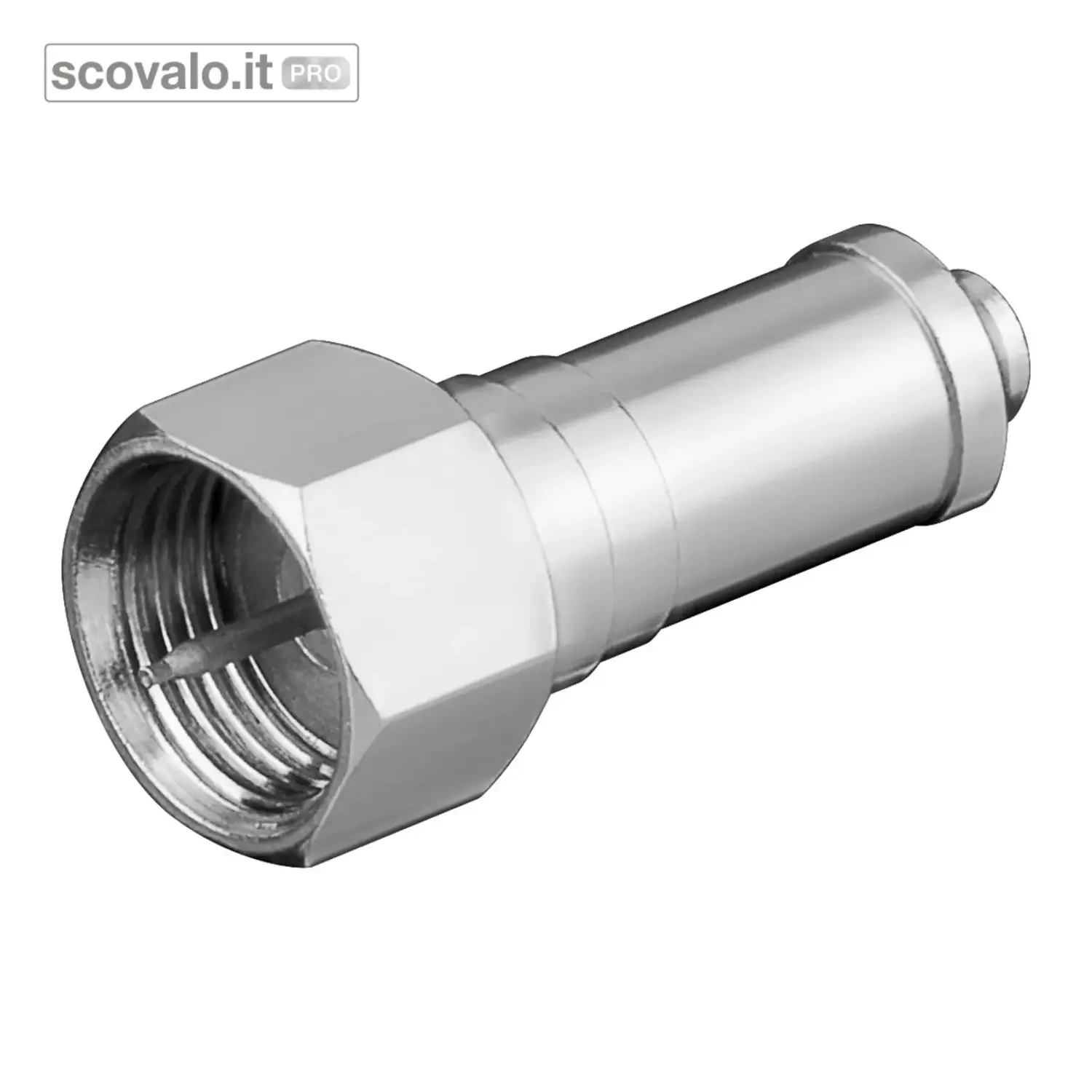 immagine del prodotto Resistenza Chiusura Tipo F 75 Ohm Blocco DC Antenna TV Zinco