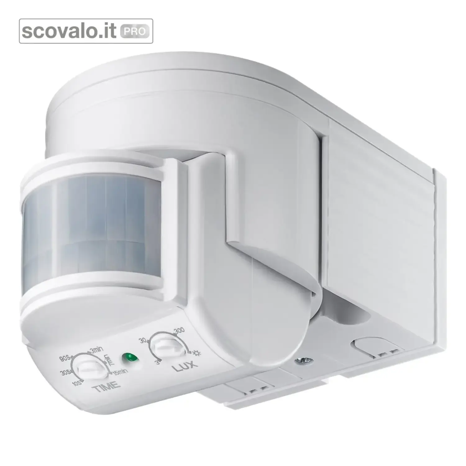 immagine del prodotto Rilevatore Movimento Infrarossi Crepuscolare IP44 Bianco | 220-240V