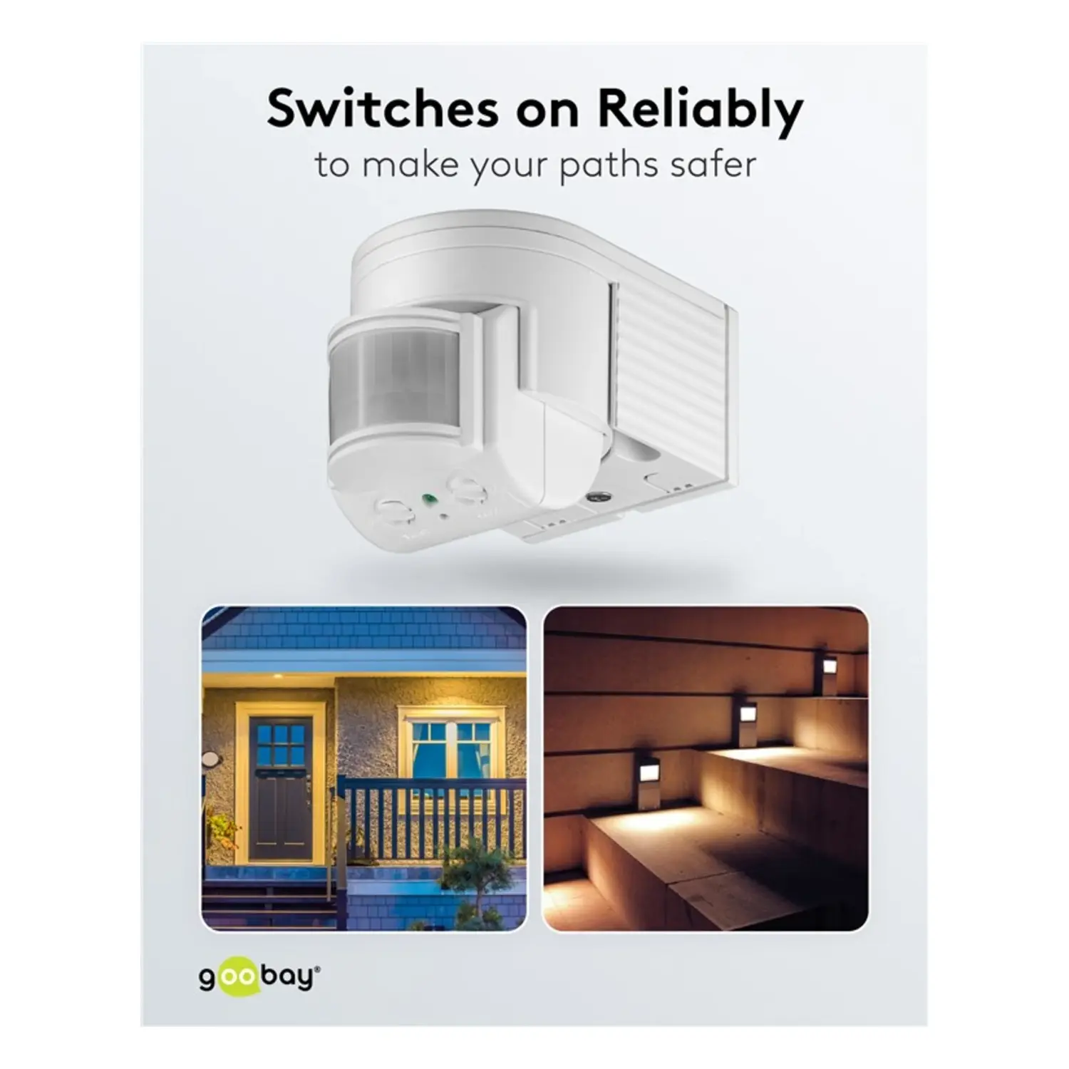 immagine Rilevatore Movimento Infrarossi Crepuscolare IP44 Bianco | 220-240V