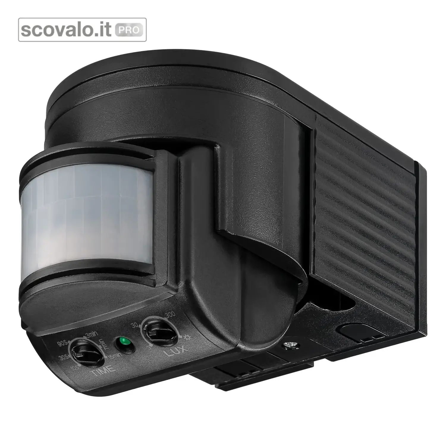 immagine del prodotto Rilevatore Movimento PIR 180° Esterno IP44 Nero Sensore 12m 1200W