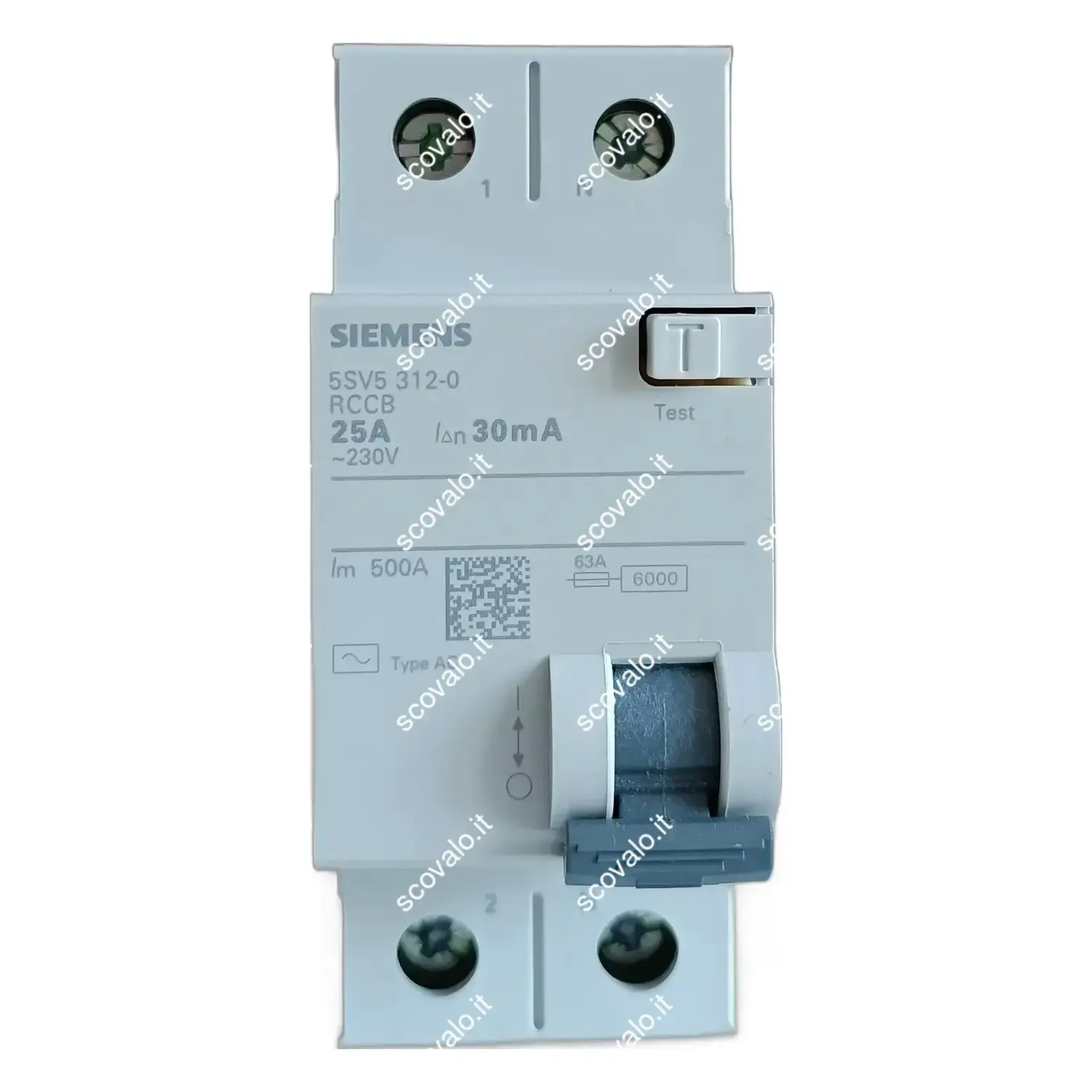 immagine salvavita interruttore differenziale puro 2p 25a 30ma 240v ac