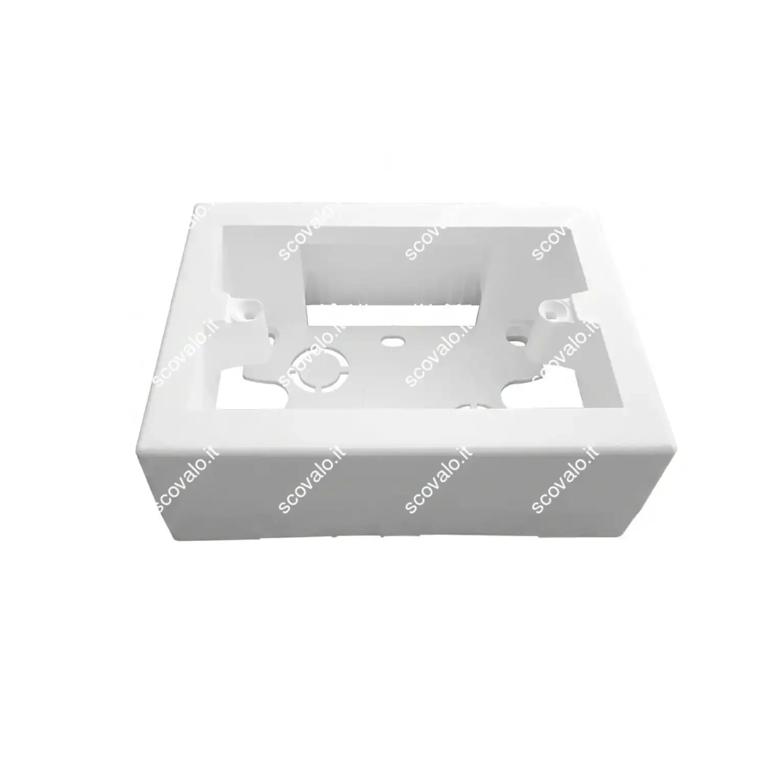 immagine Scatola Elettrica 503 3 Fori per Canalina Esterno Bianca a Parete