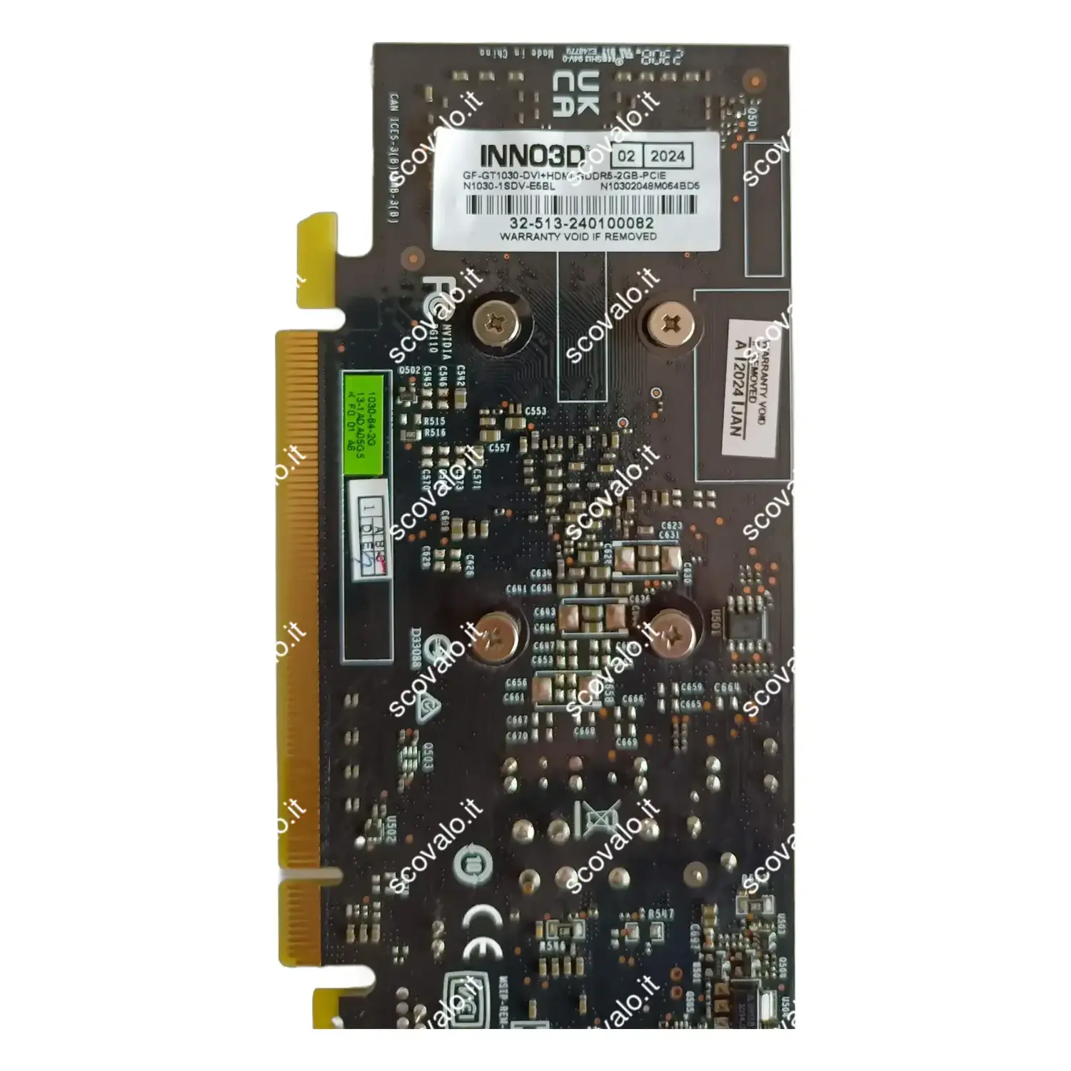 immagine scheda video GeForce GT 1030 2 GB GDDR5 Inno3D N1030-1SDV-E5BL