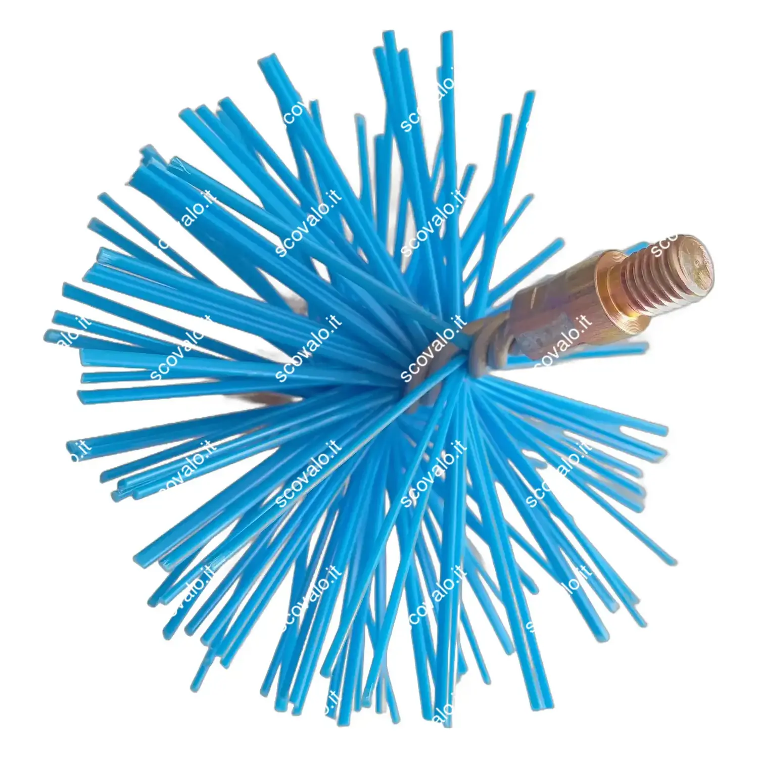 immagine scovolo camino nylon pulizia canna fumaria 150mm stufa caldaia