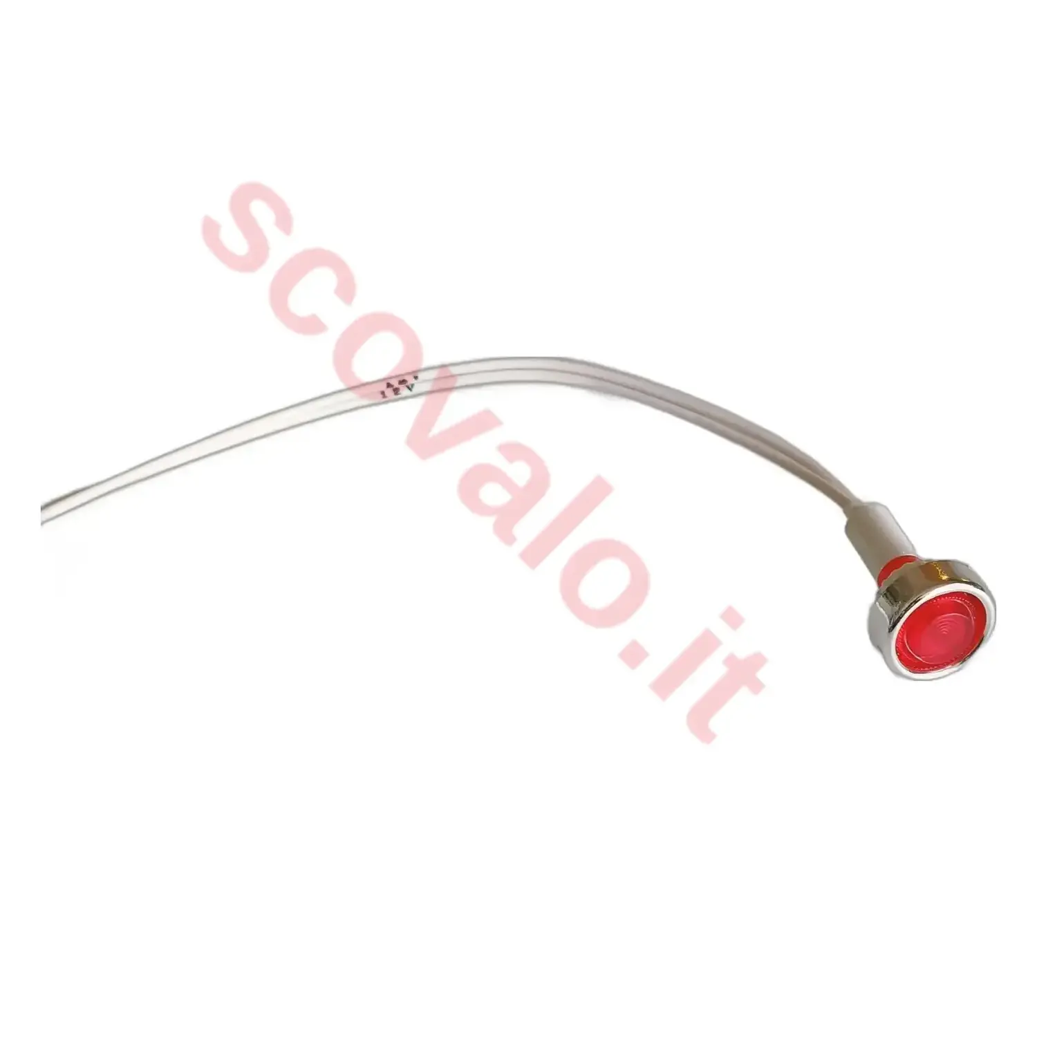 immagine segnalatore lampada spia neon incasso foro 10mm 12 volt luce rossa