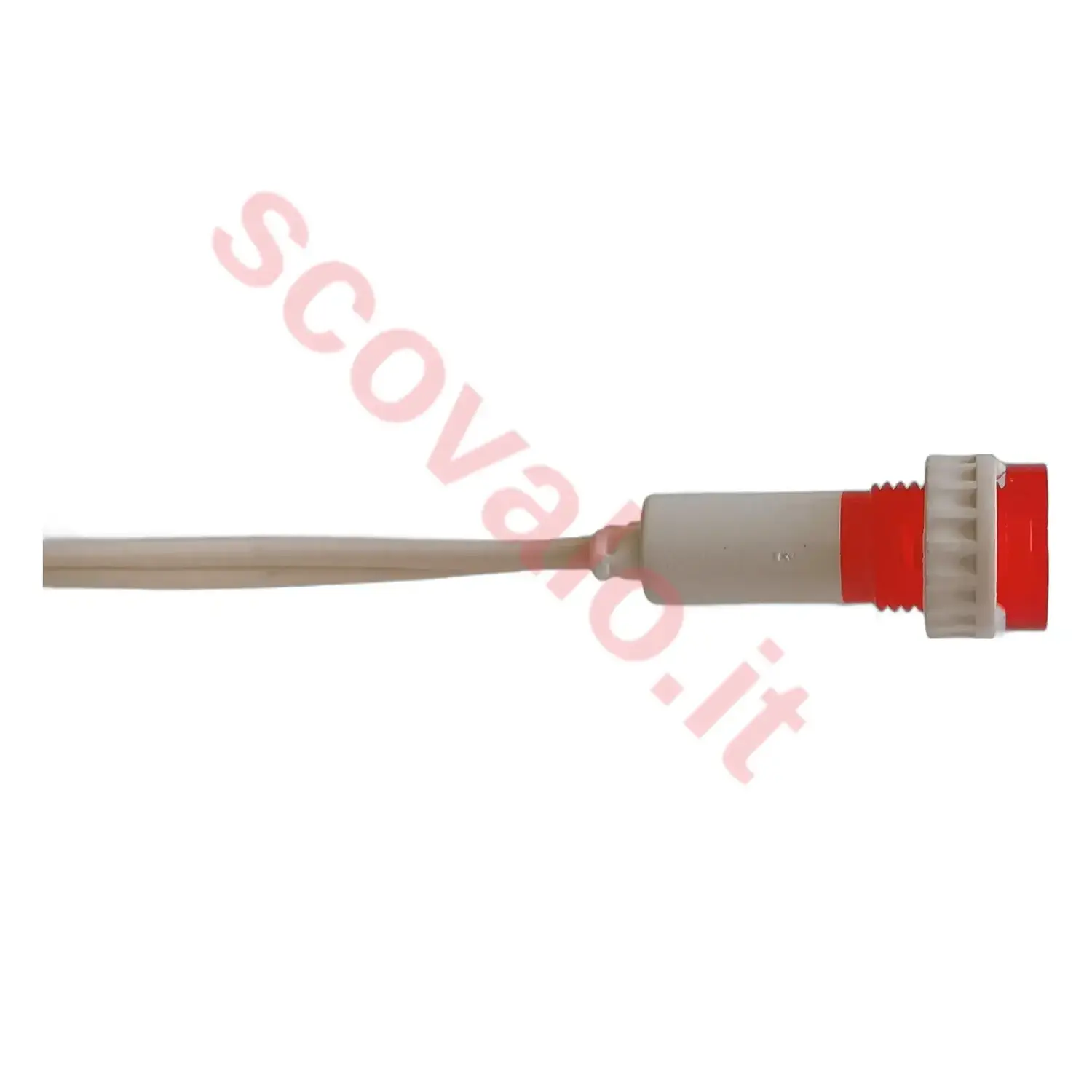 immagine segnalatore lampada spia neon incasso foro 10mm 220-240 volt luce rossa