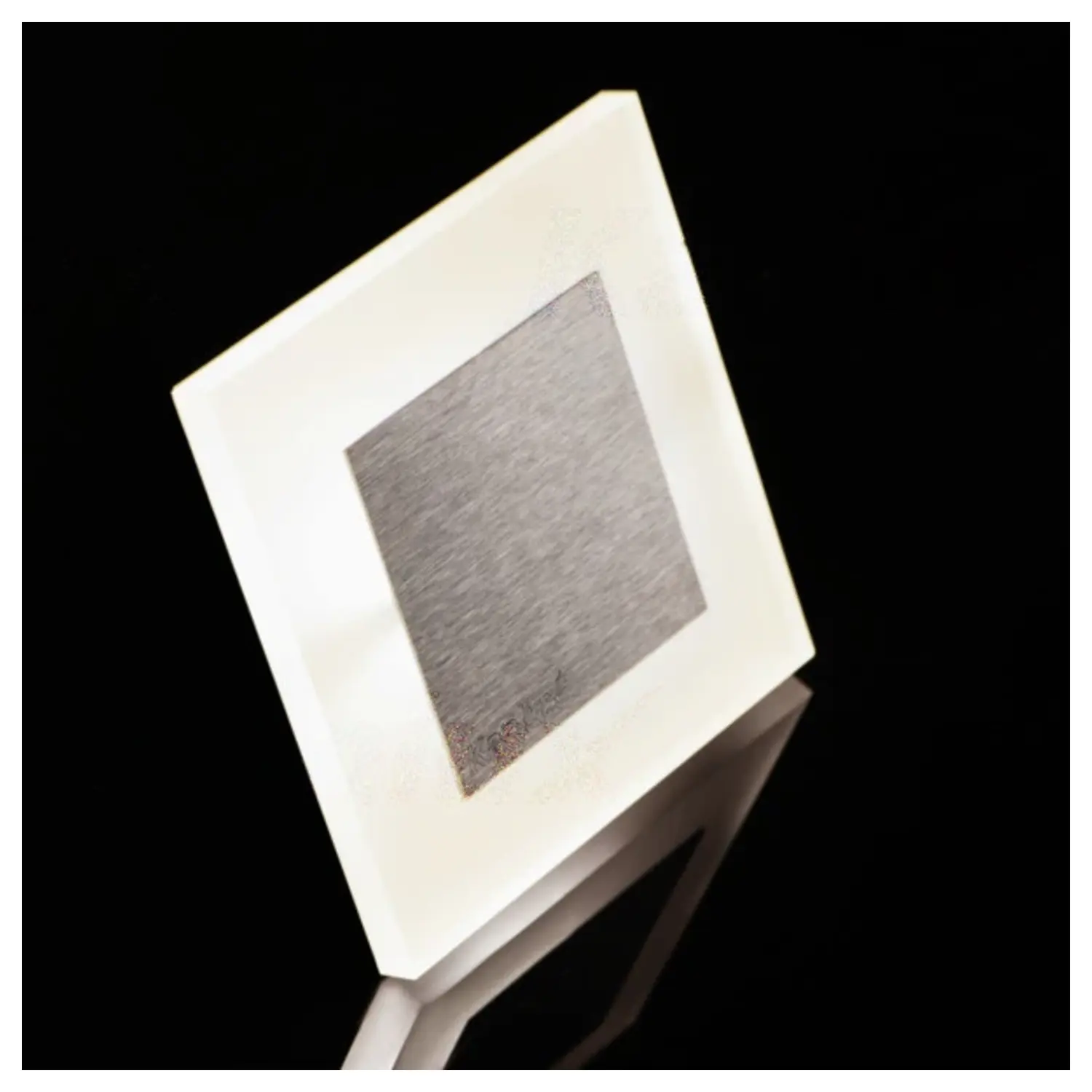 immagine segnapasso a led 1,3 watt quadrato IP20 interno CE bianco caldo alluminio 220-240 volt kan 23800
