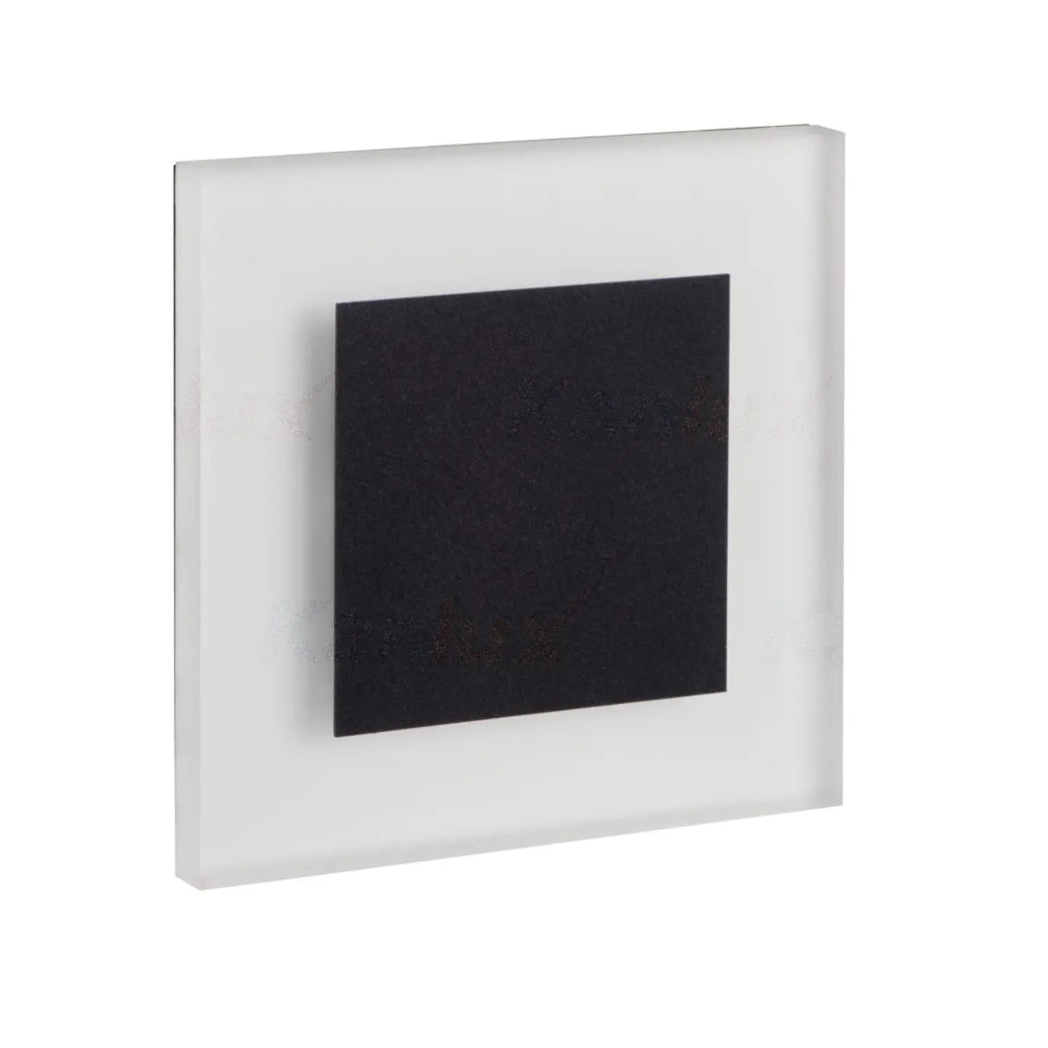immagine del prodotto segnapasso da incasso led 1,30 watt 220-240 volt bianco caldo nero quadrato