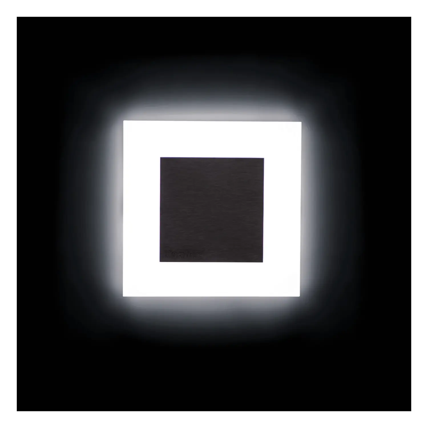 immagine segnapasso da incasso led 0,80 watt 12 volt bianco naturale nero quadrato
