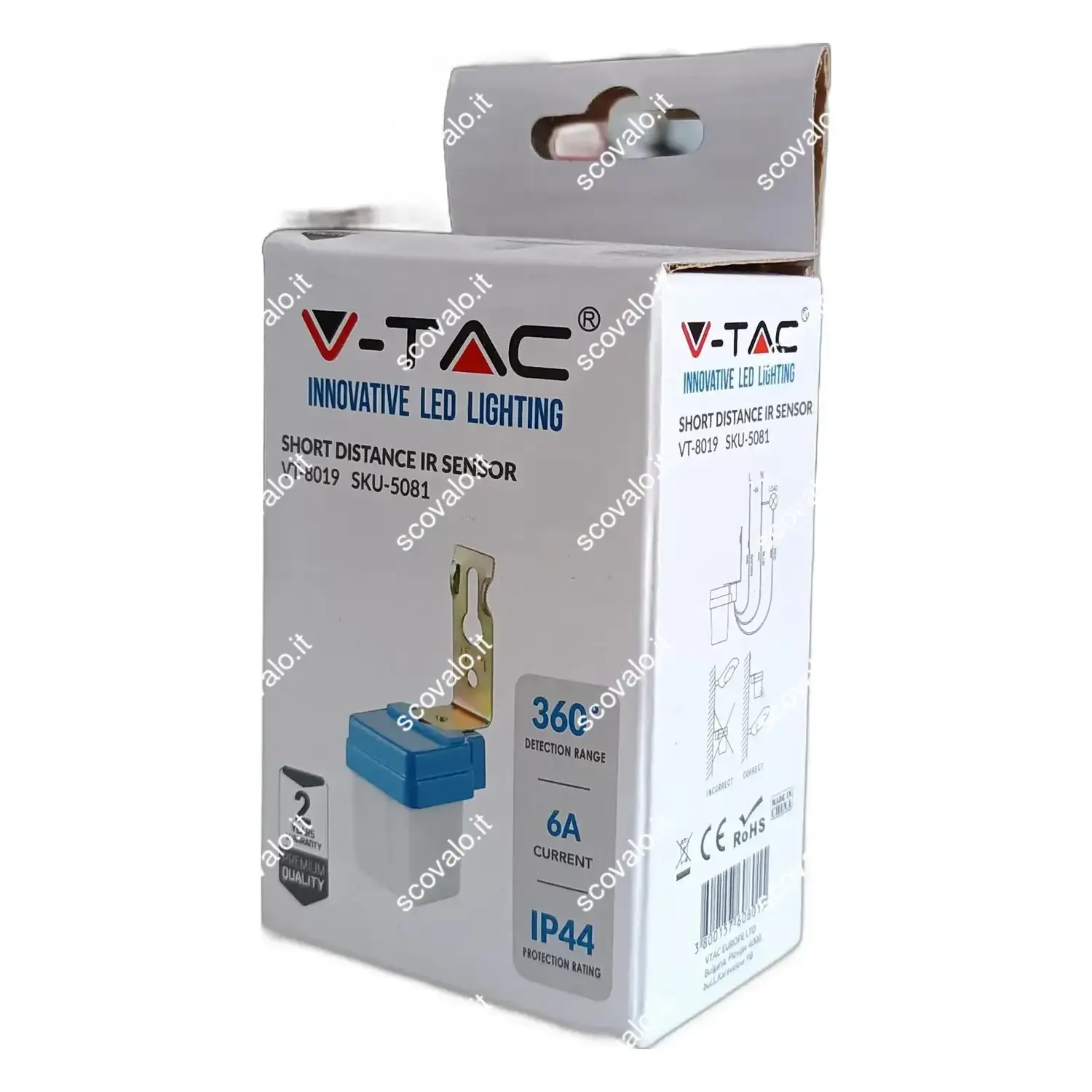 immagine sensore crepuscolare esterno accensione luci 220-240 volt ip44