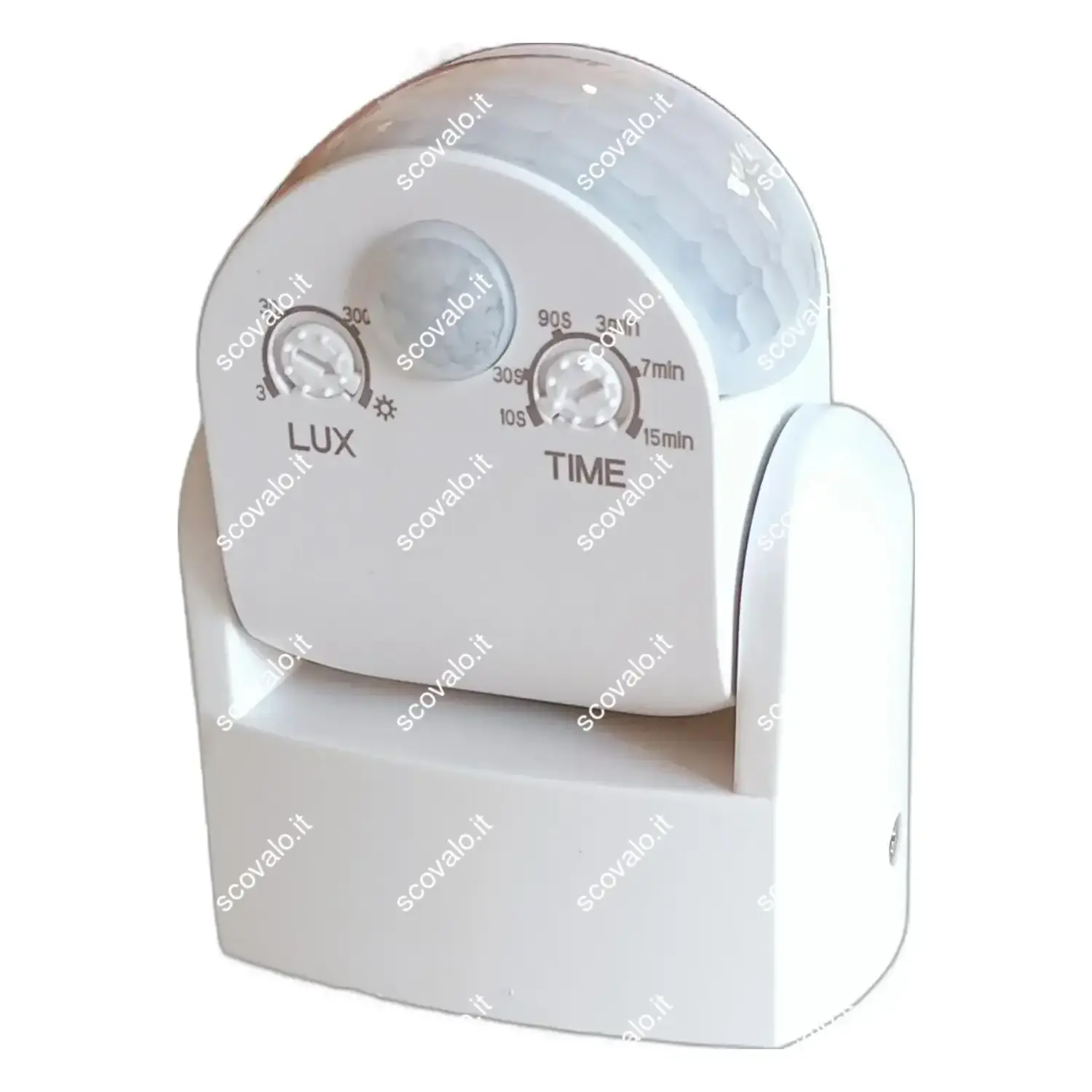 immagine sensore di movimento con crepuscolare 12 mt stagno compatto bianco