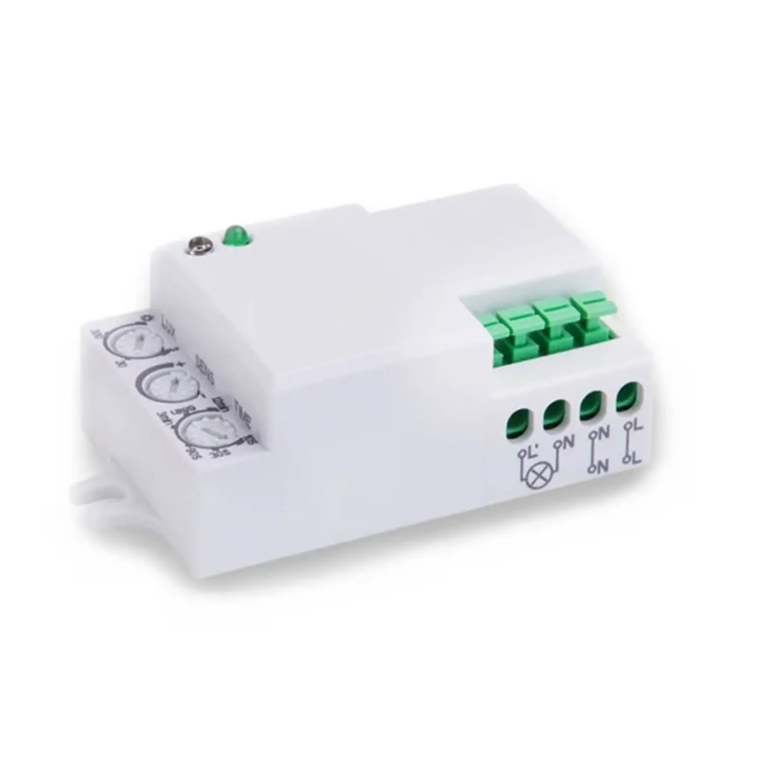 immagine sensore movimento microonda e crepuscolare mini IP20 interno CE bianco 220-240 volt tec 606882