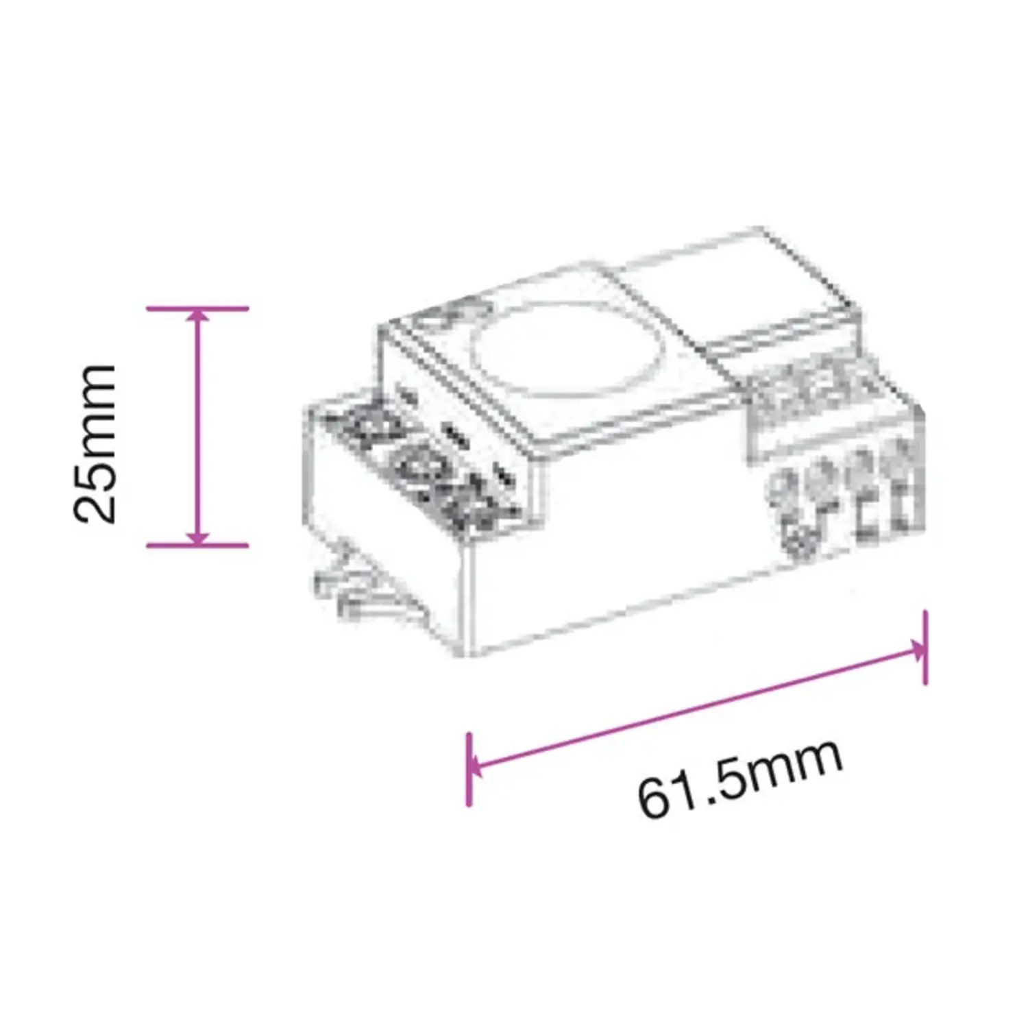 immagine sensore movimento microonda e crepuscolare mini IP20 interno CE bianco 220-240 volt tec 606882