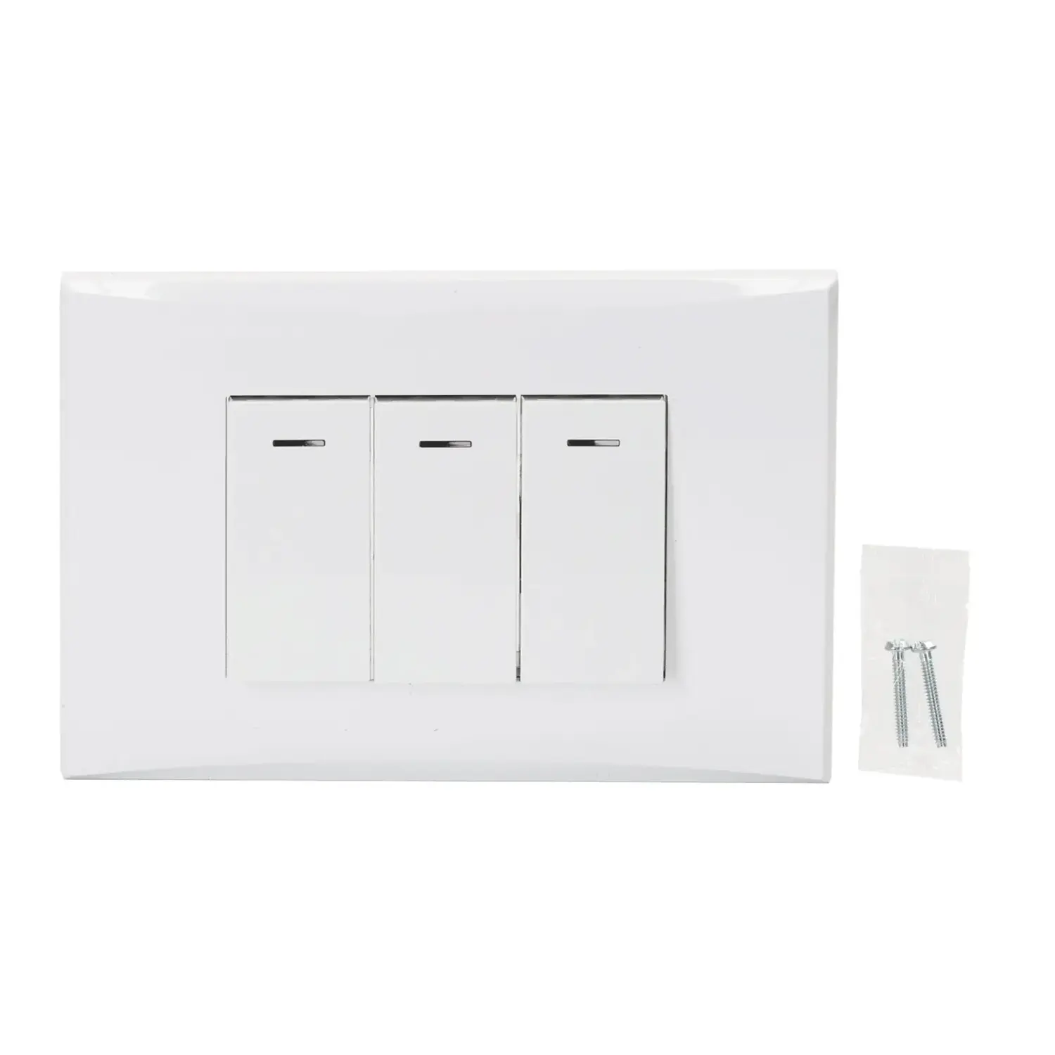 immagine Serie italiana AVP, interruttore da parete a incasso, bianca (3 interruttori deviati) bianco