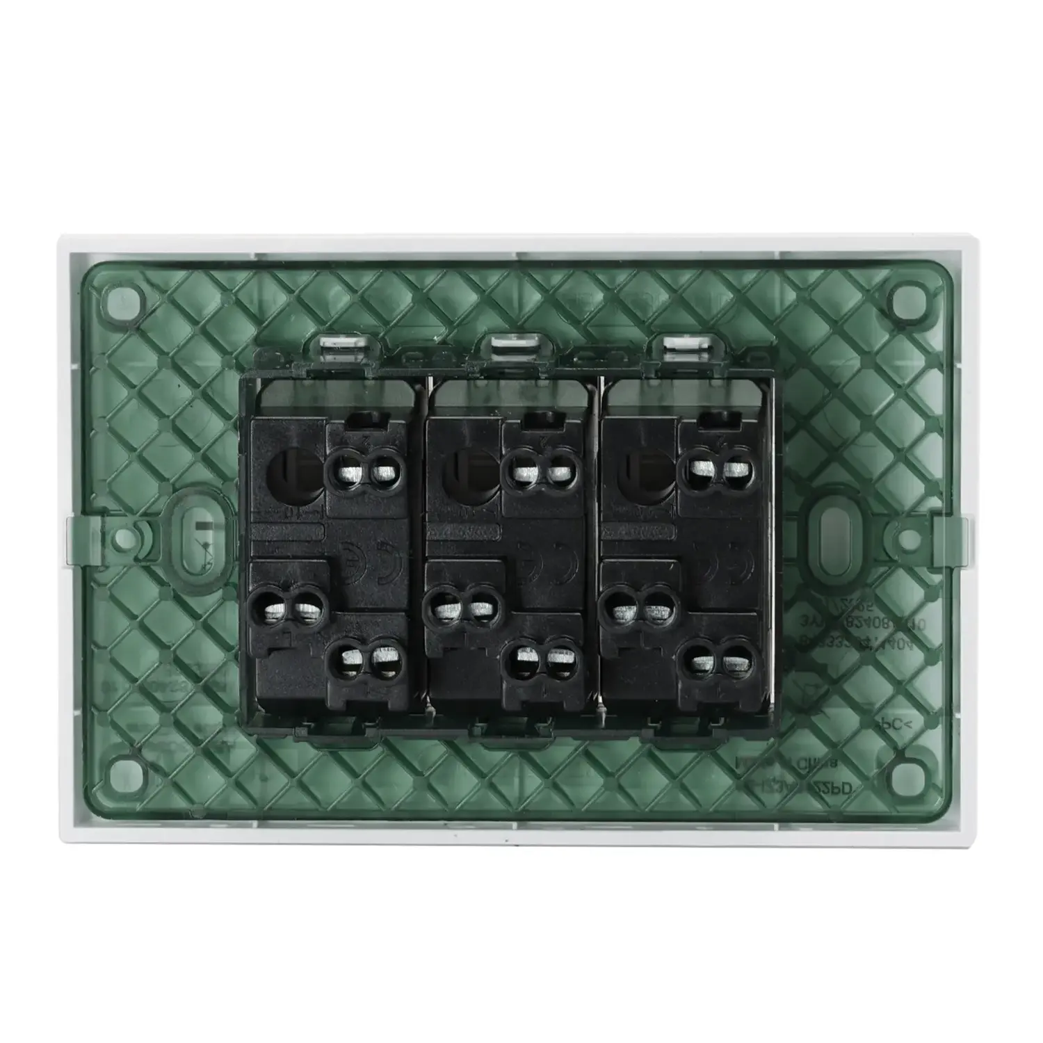 immagine Serie italiana AVP, interruttore da parete a incasso, bianca (3 interruttori deviati) bianco